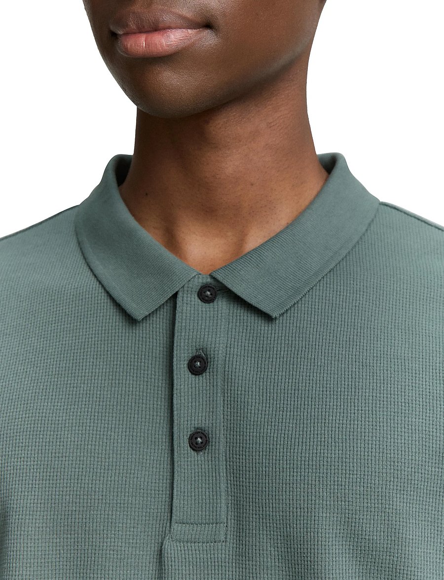 Tom Tailor - relaxed structured polo - strikkede poloer - washed jasper green - 4