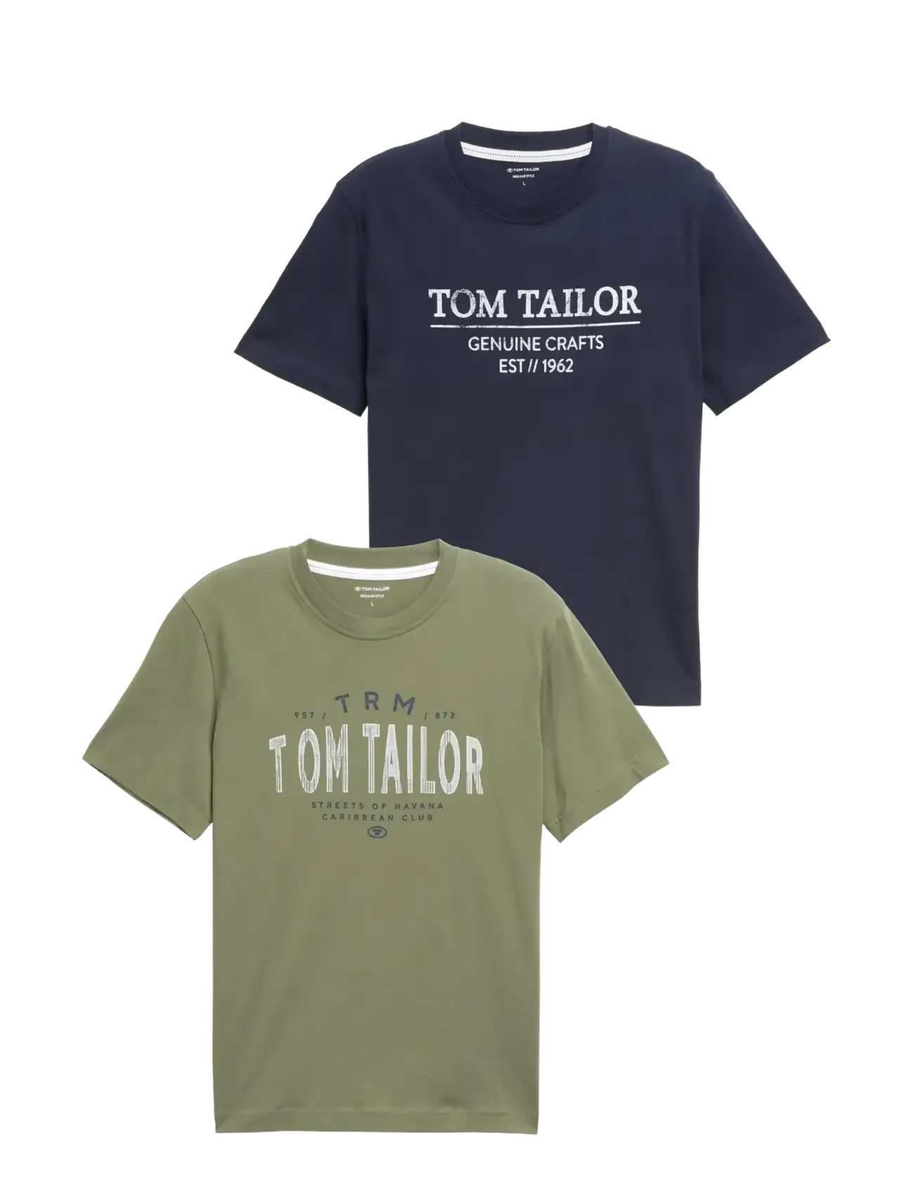 TOM TAILOR Doublepack T-Shirt, Packaging Navy - XXL - Herren