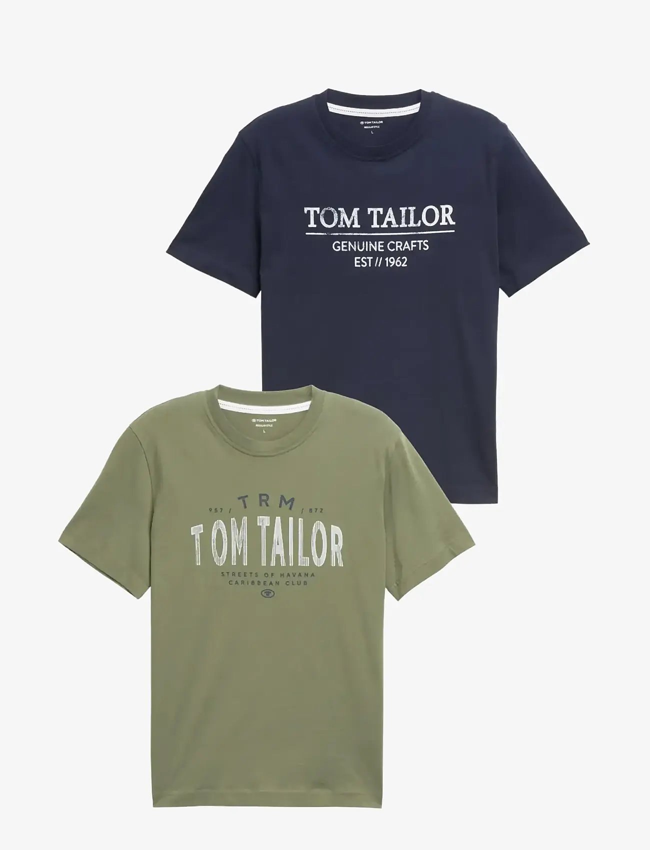 Tom Tailor - doublepack t-shirt, packaging - lowest prices - oak leaf green - 1
