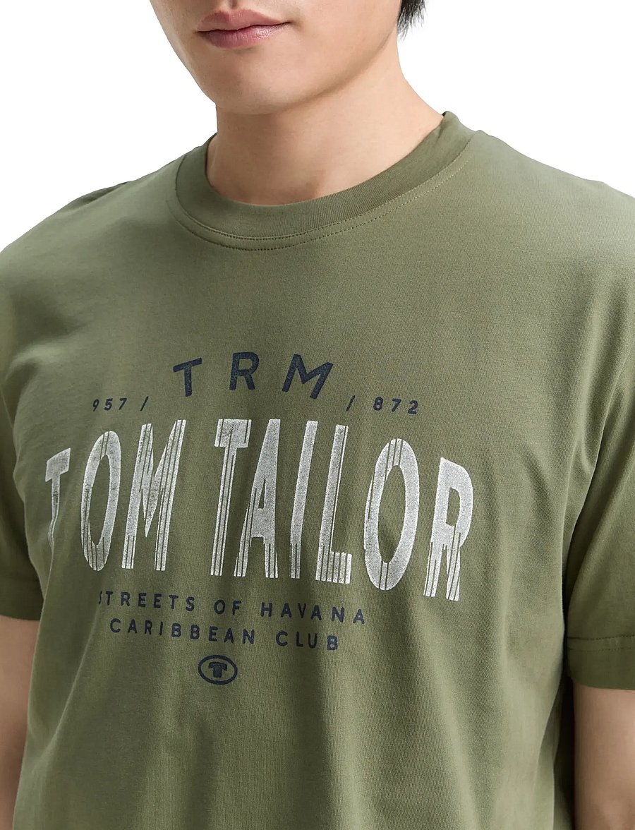 Tom Tailor - doublepack t-shirt, packaging - kortärmade t-shirts - oak leaf green - 3
