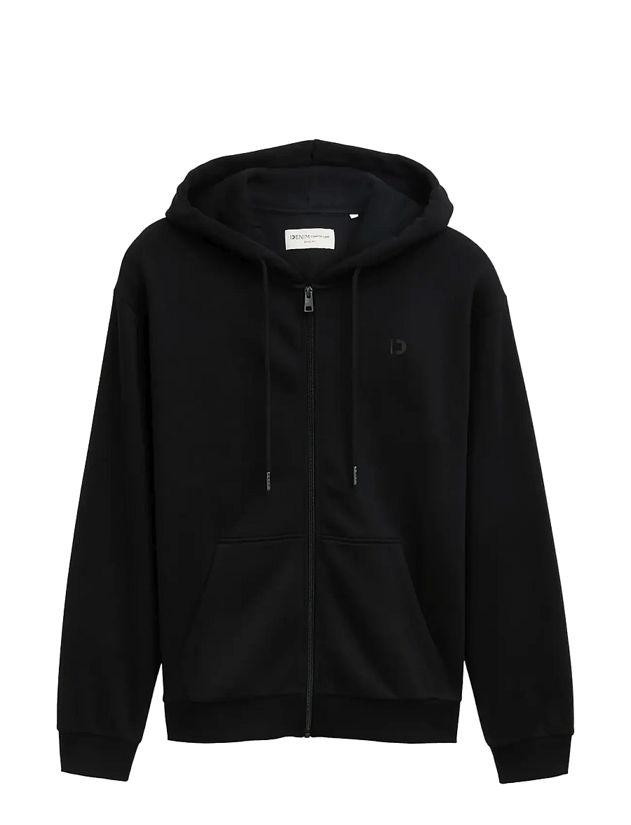 Tom Tailor - sweat hoodie jacket - herbstjacken - black - 1