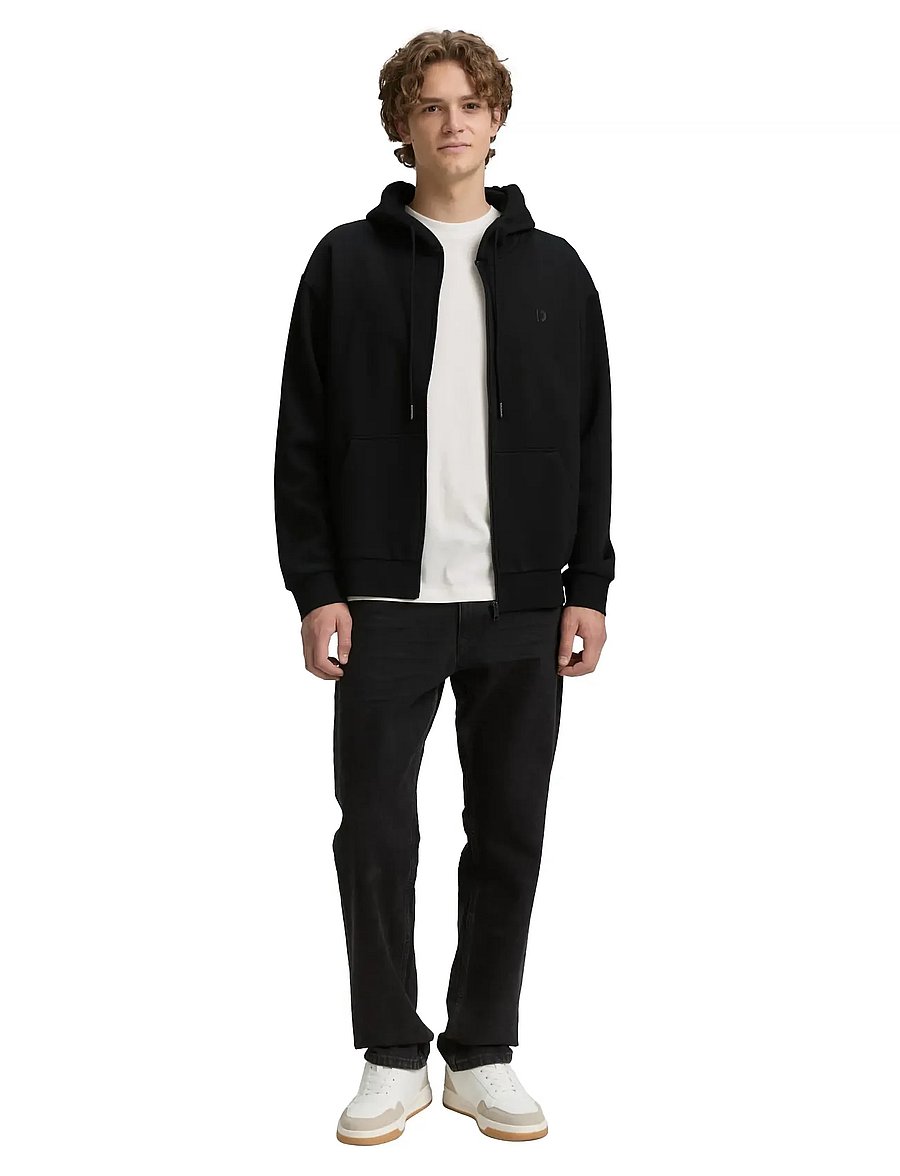 Tom Tailor - sweat hoodie jacket - herbstjacken - black - 0