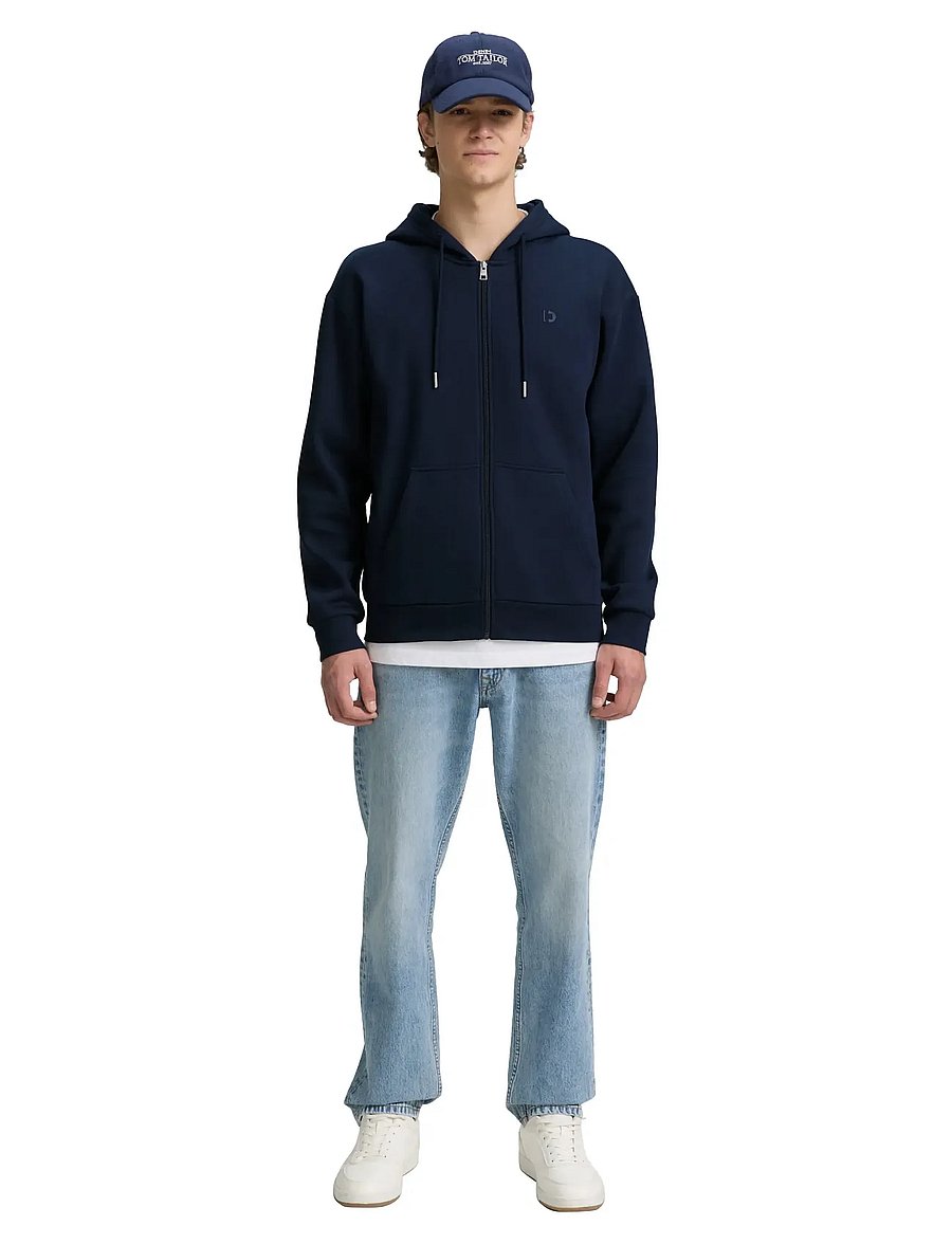 Tom Tailor - sweat hoodie jacket - fall jackets - sky captain blue - 0