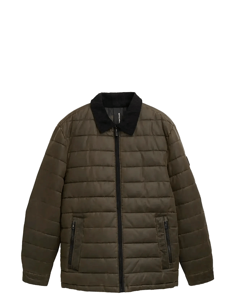 Tom Tailor - midlayer coated overshirt - talvejoped - dark brown melange - 1