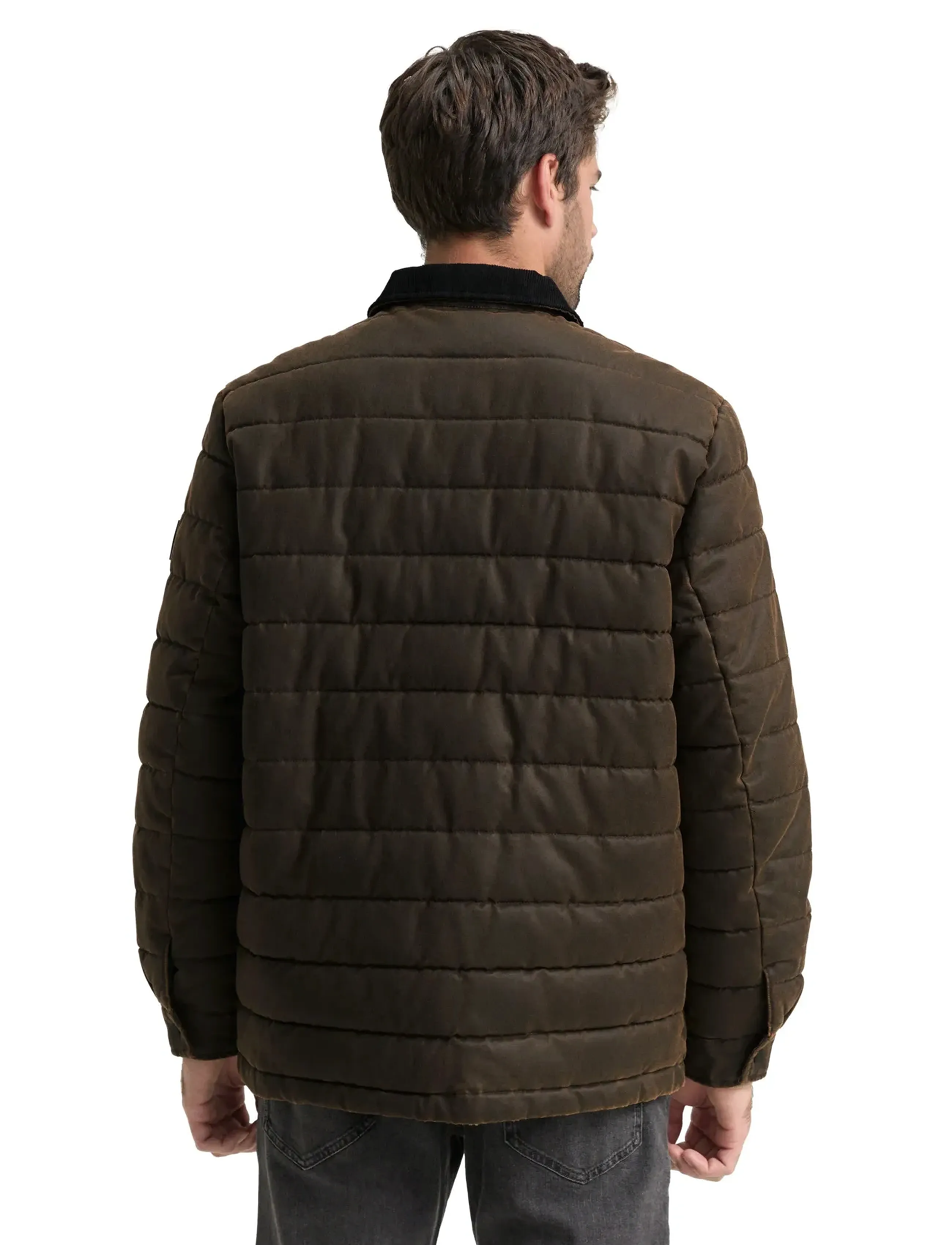 Tom Tailor - midlayer coated overshirt - donsjassen - dark brown melange - 2