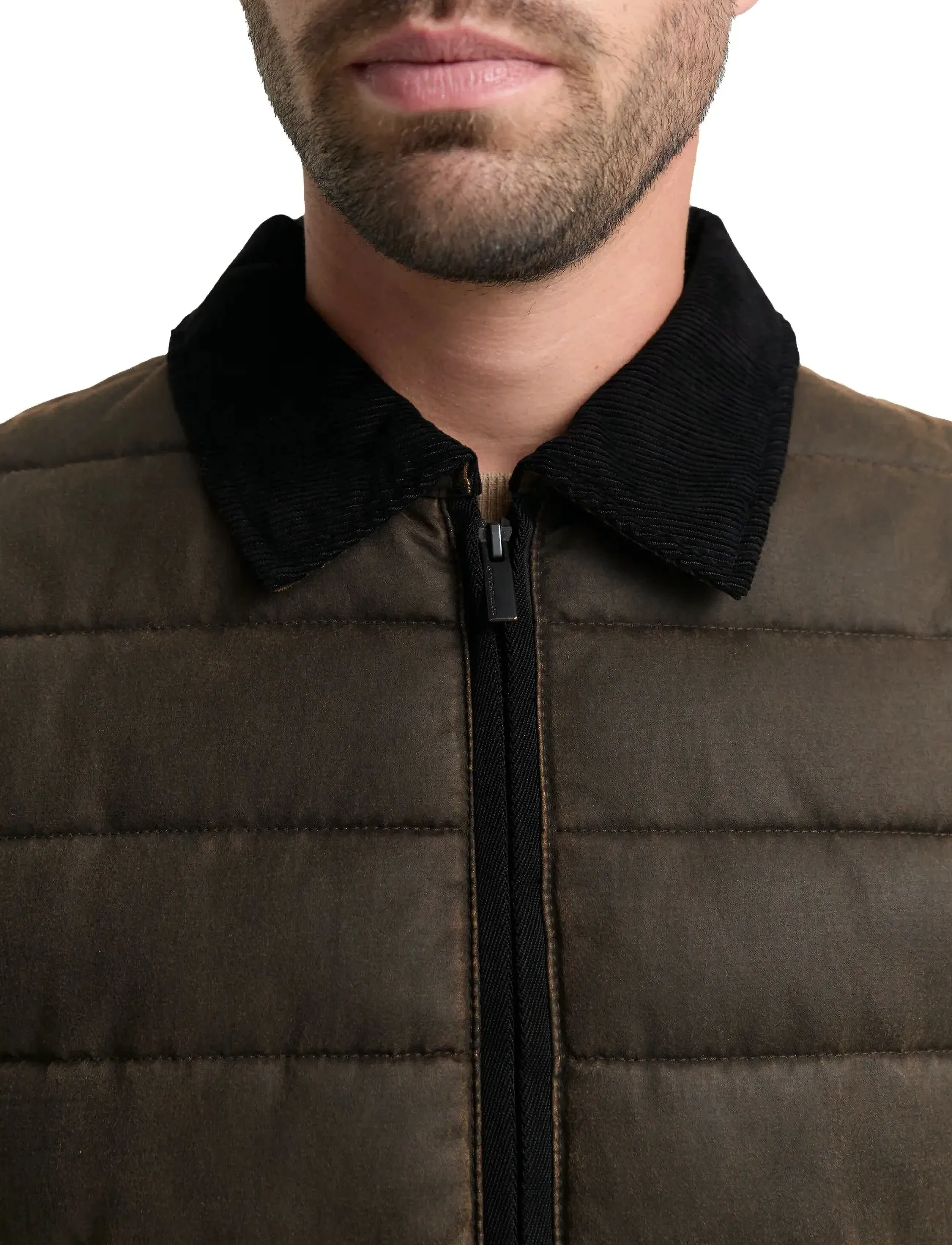 Tom Tailor - midlayer coated overshirt - donsjassen - dark brown melange - 4