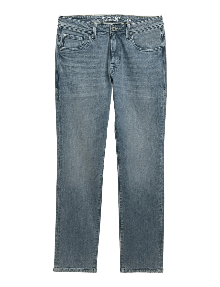Tom Tailor - TTJOSH REGULAR - tavalised teksad - mid stone blue grey denim - 1