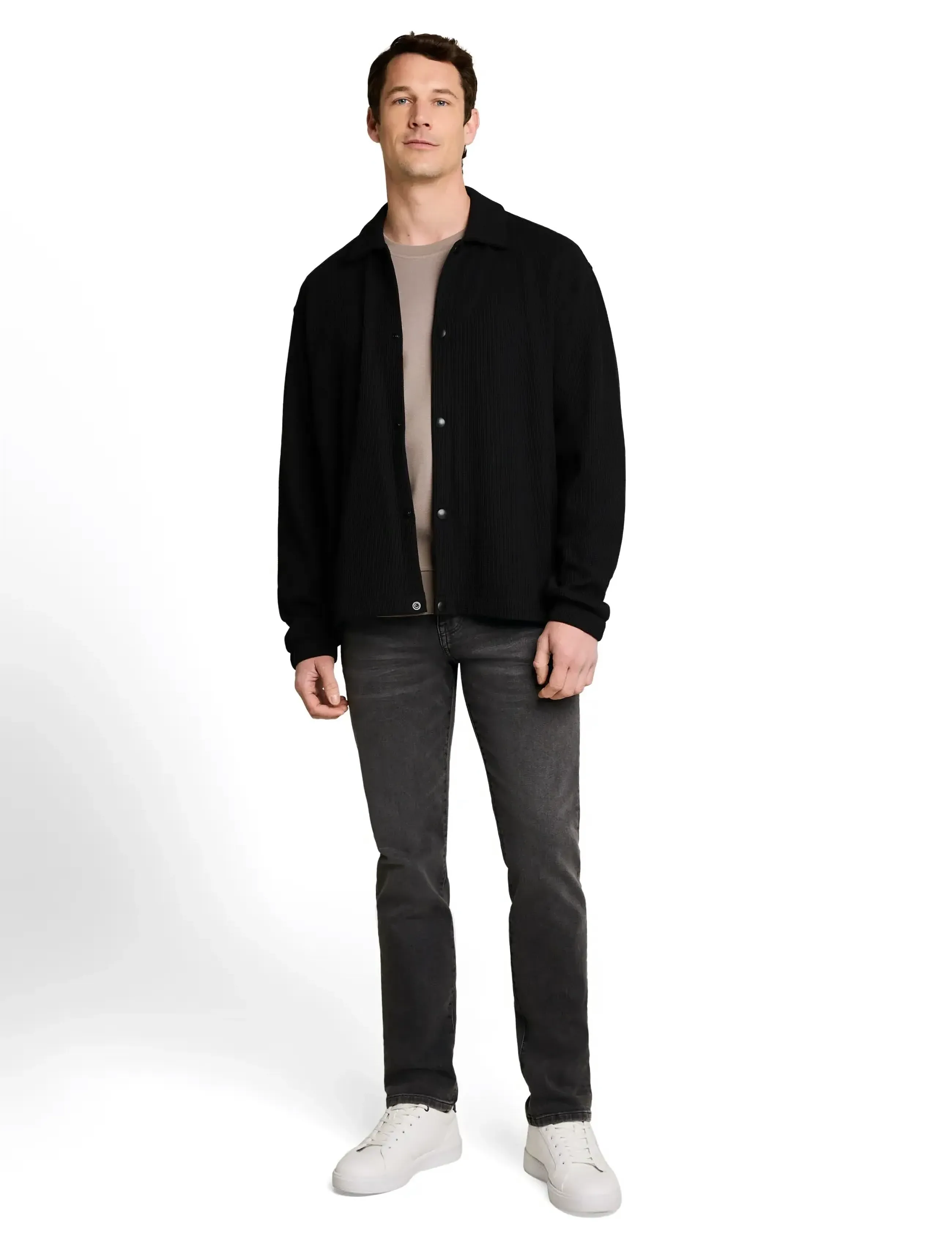 Tom Tailor TTJOSH REGULAR - Regular jeans - USED DARK STONE GREY DENIM / grey