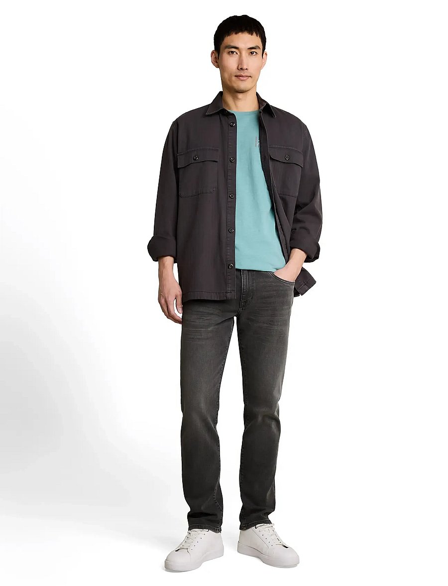 Tom Tailor - TTMARVIN STRAIGHT - regular jeans - used dark stone grey denim - 0