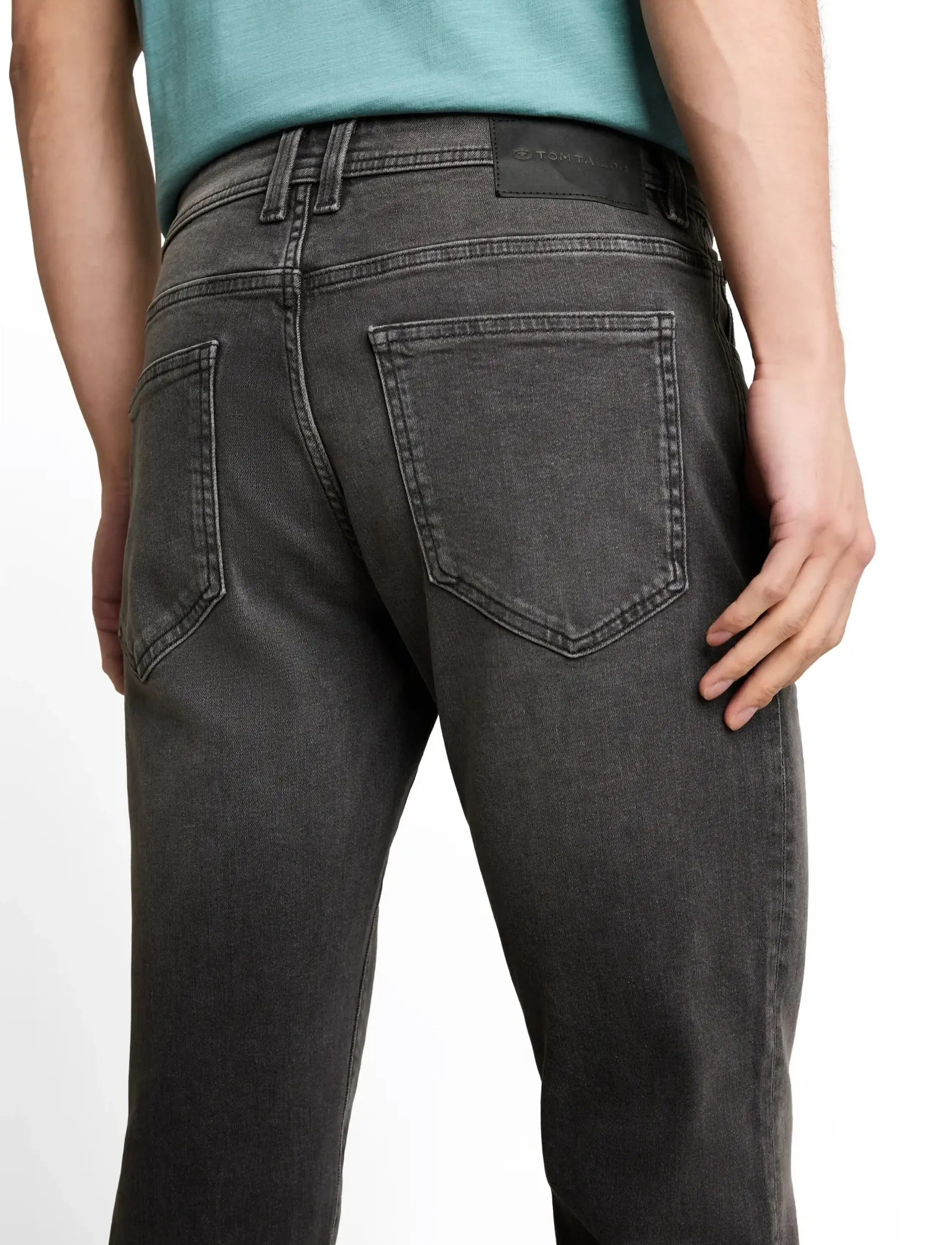 Tom Tailor - TTMARVIN STRAIGHT - regular jeans - used dark stone grey denim - 5