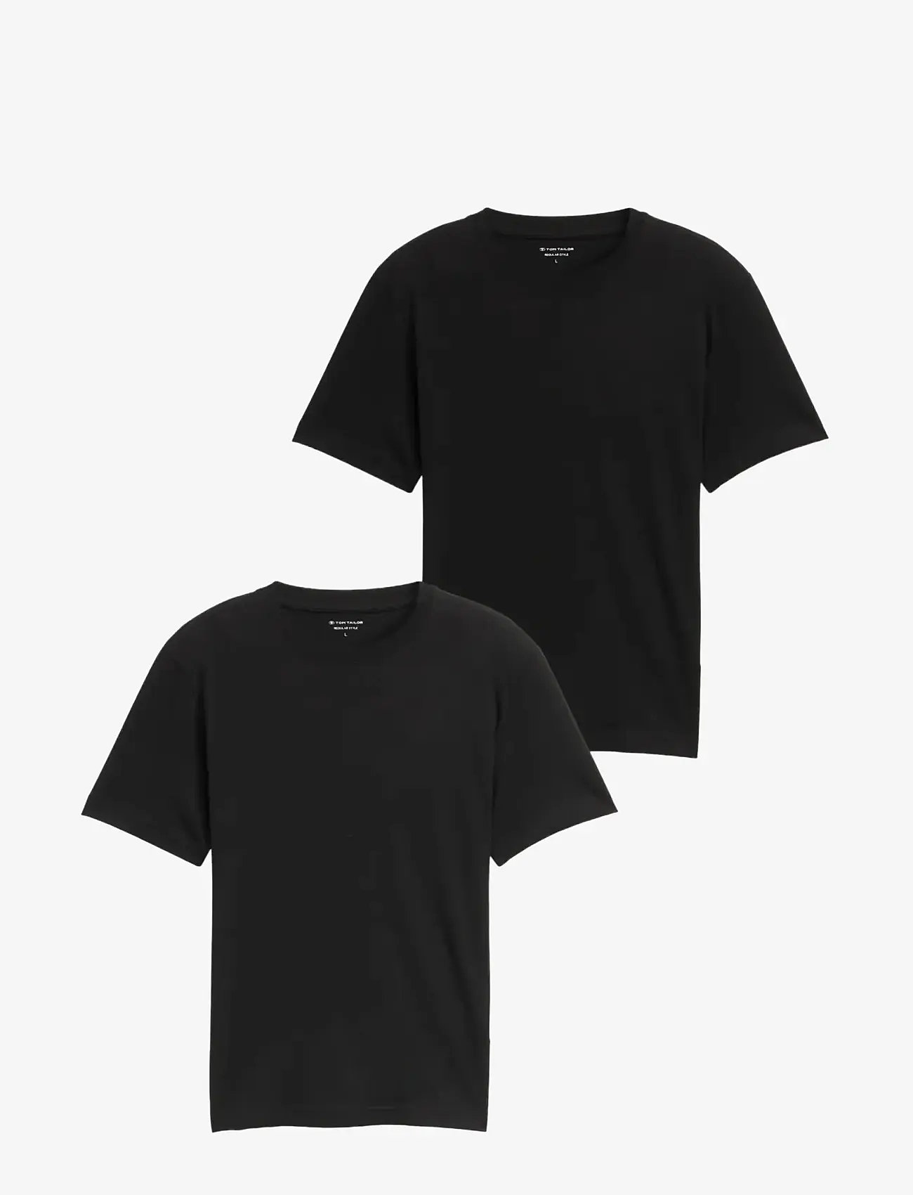 Tom Tailor - double pack crew neck tee - madalaimad hinnad - black - 1