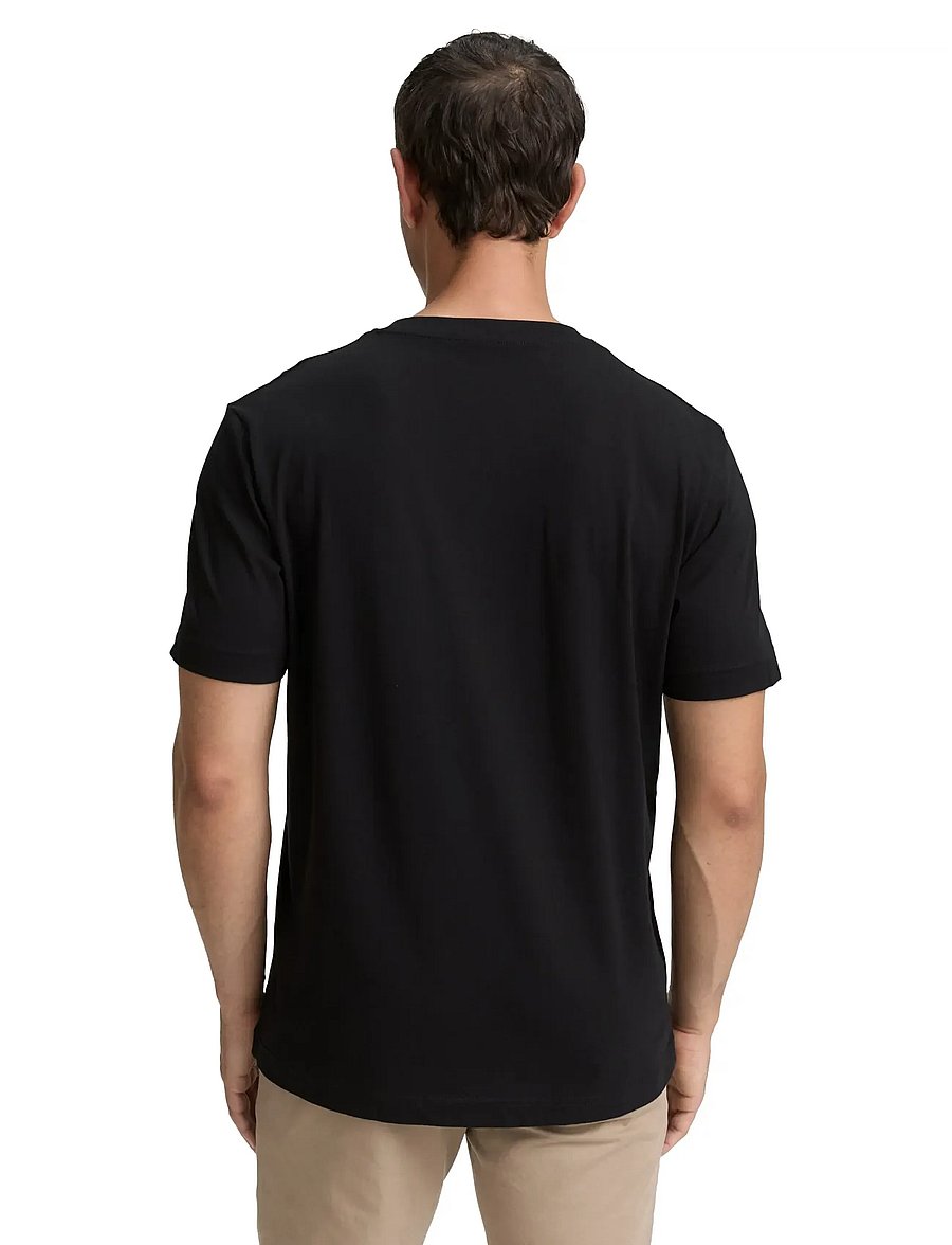 Tom Tailor - double pack crew neck tee - short-sleeved t-shirts - black - 2