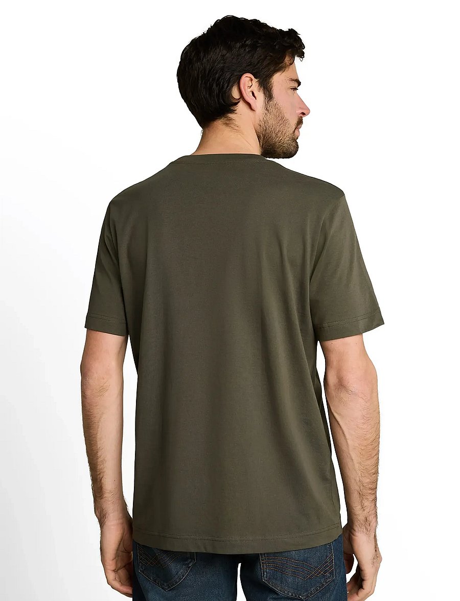Tom Tailor - double pack crew neck tee - short-sleeved t-shirts - deep leaf green - 2