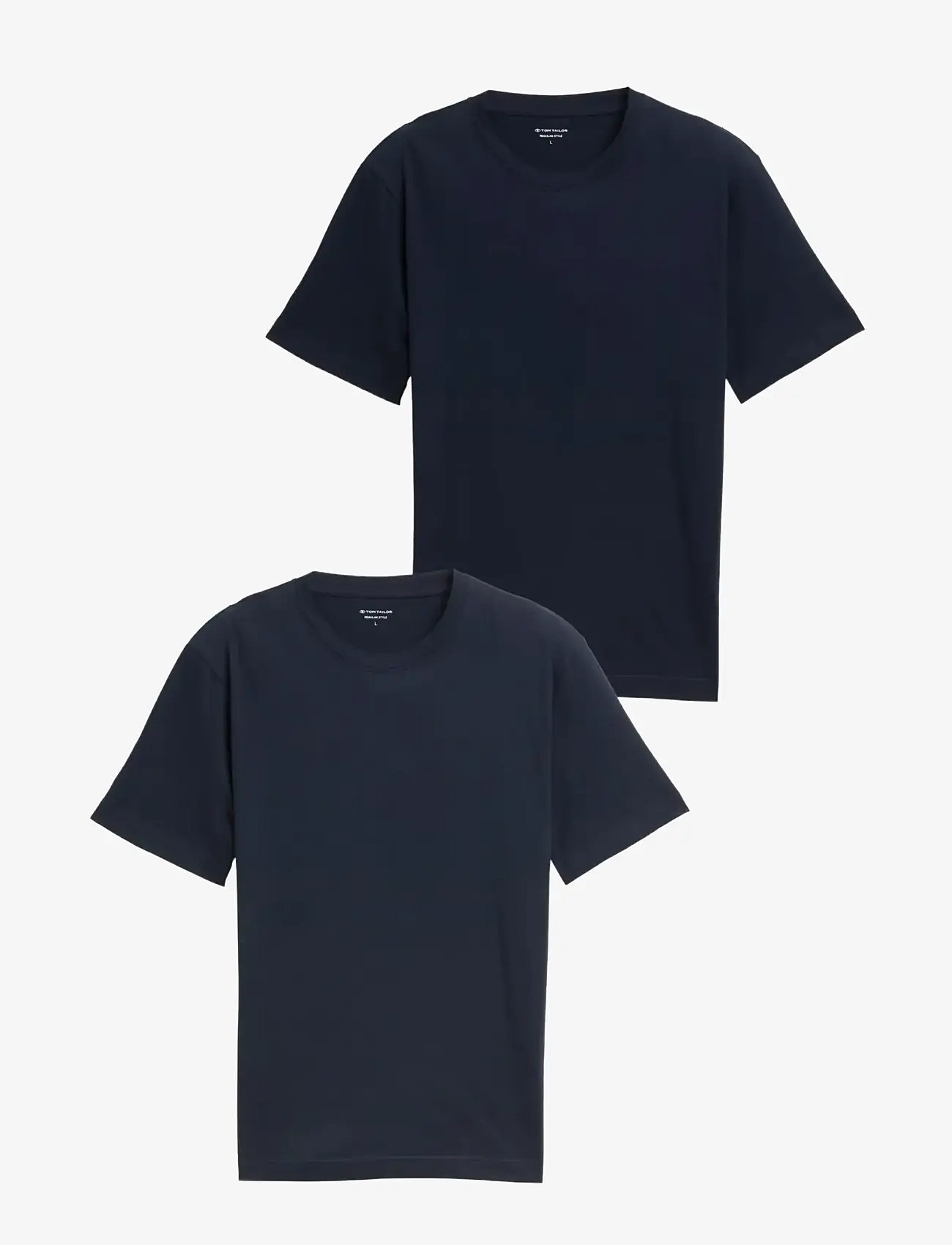 Tom Tailor - double pack crew neck tee - short-sleeved t-shirts - sky captain blue - 1