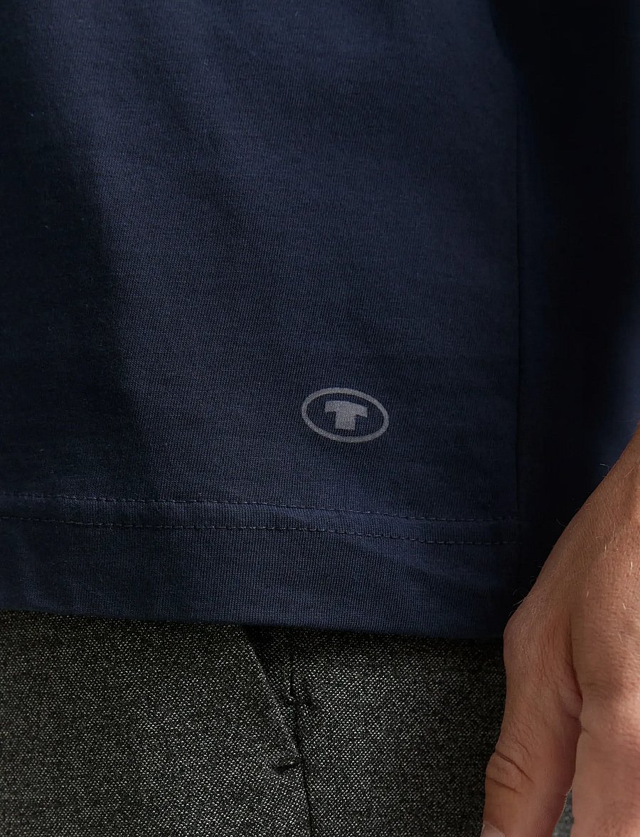 Tom Tailor - double pack crew neck tee - kurzärmelige t-shirts - sky captain blue - 4