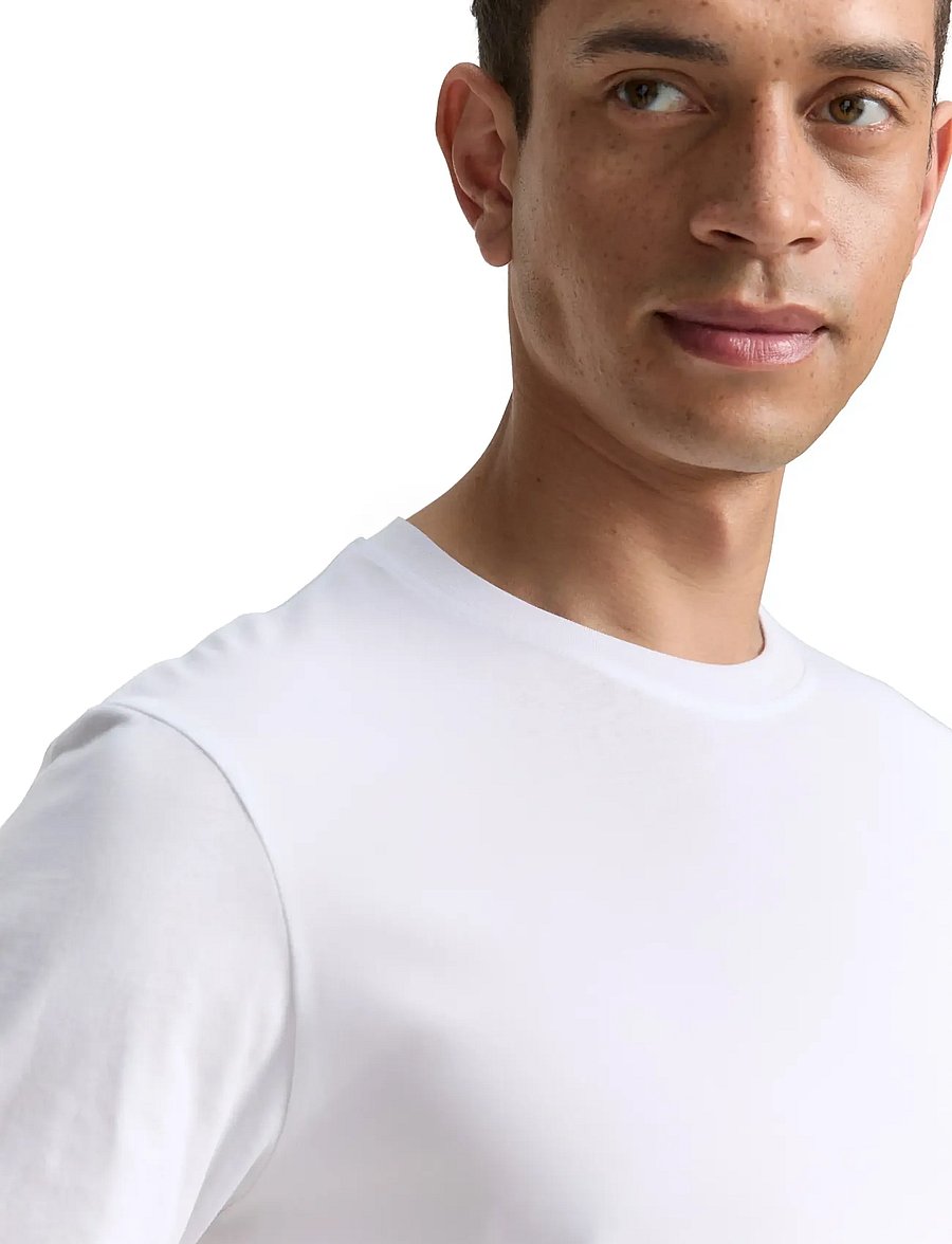 Tom Tailor - double pack crew neck tee - kurzärmelige t-shirts - white 2 - 3