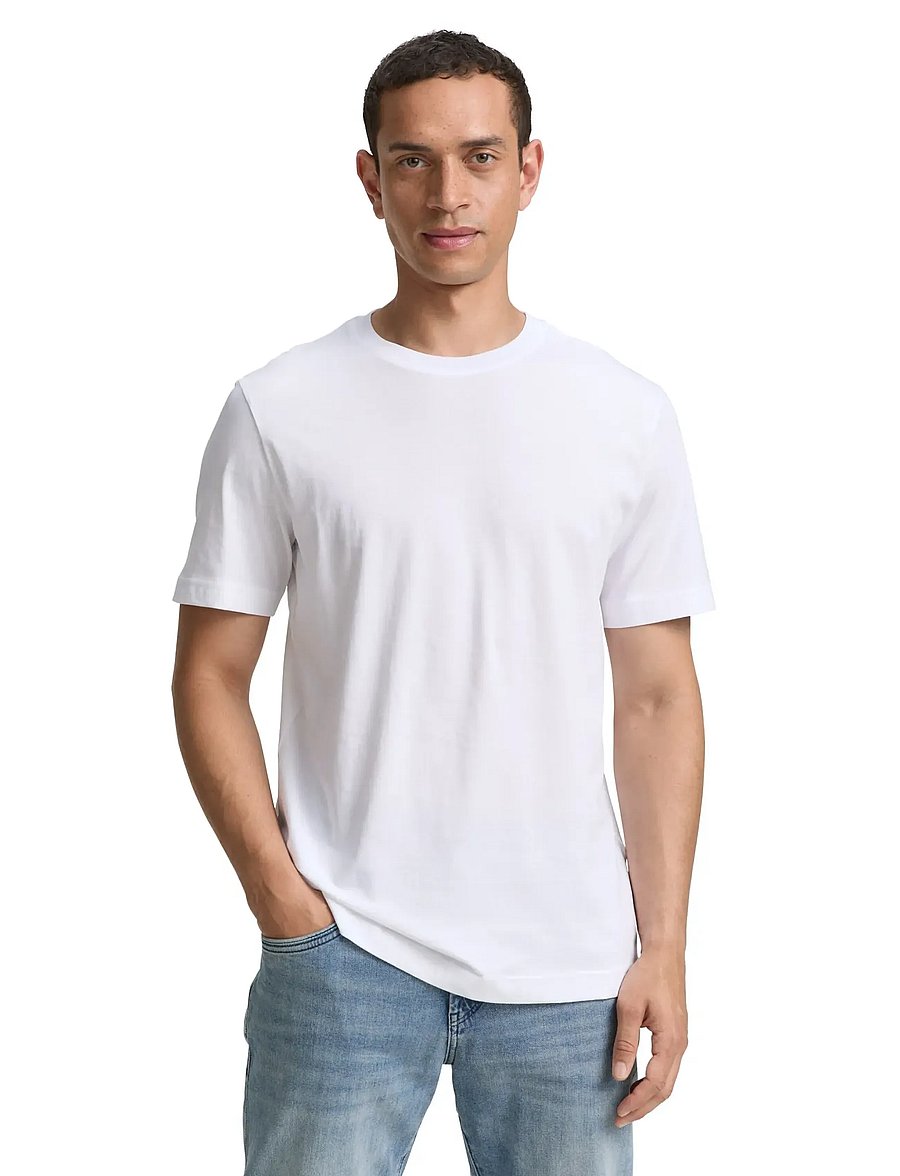 Tom Tailor - double pack crew neck tee - kurzärmelige t-shirts - white 2 - 4