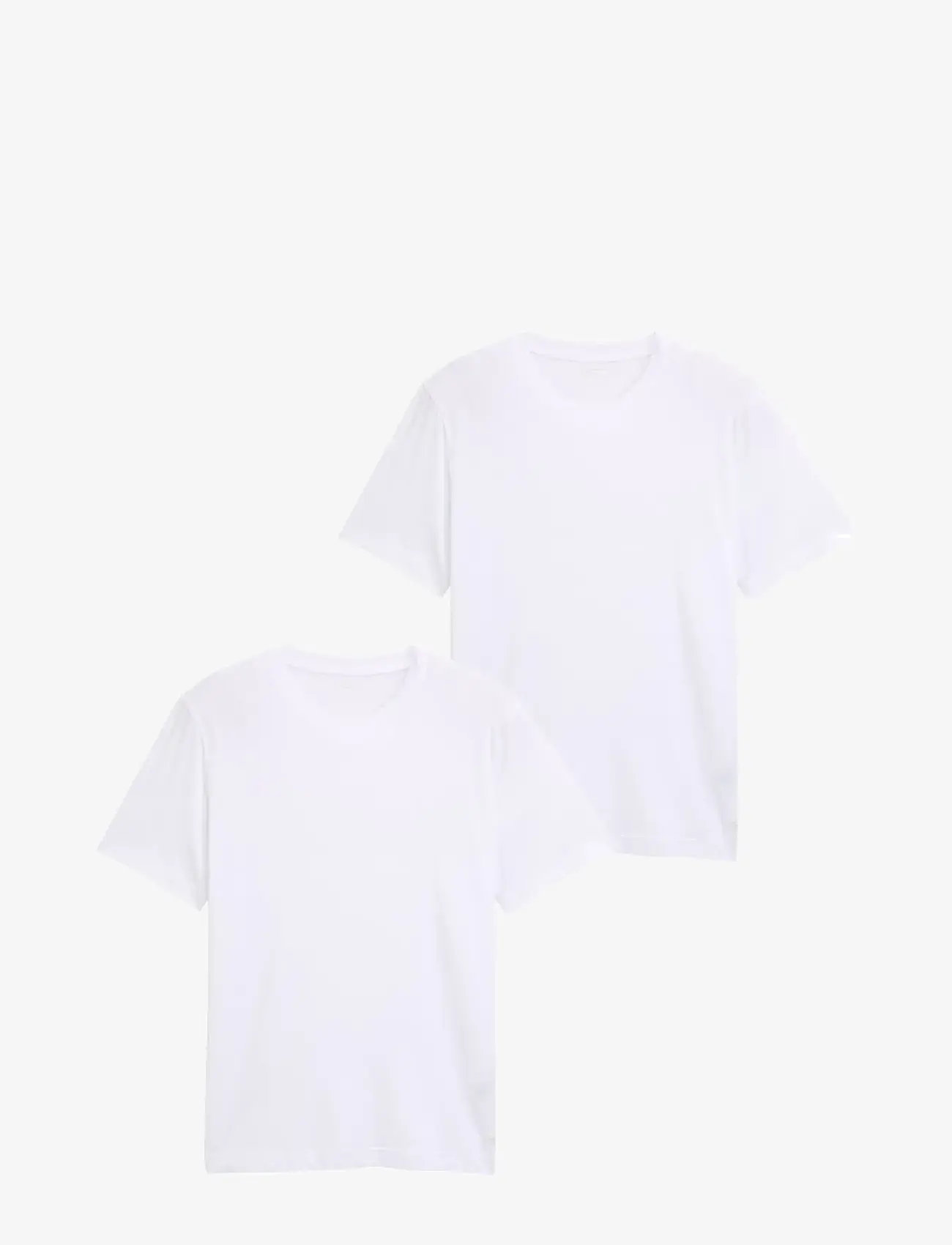 Tom Tailor - double pack crew neck tee - laveste priser - white - 1