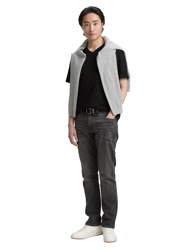 Tom Tailor - double pack v-neck tee - v-kaelusega t-särgid - black - 0