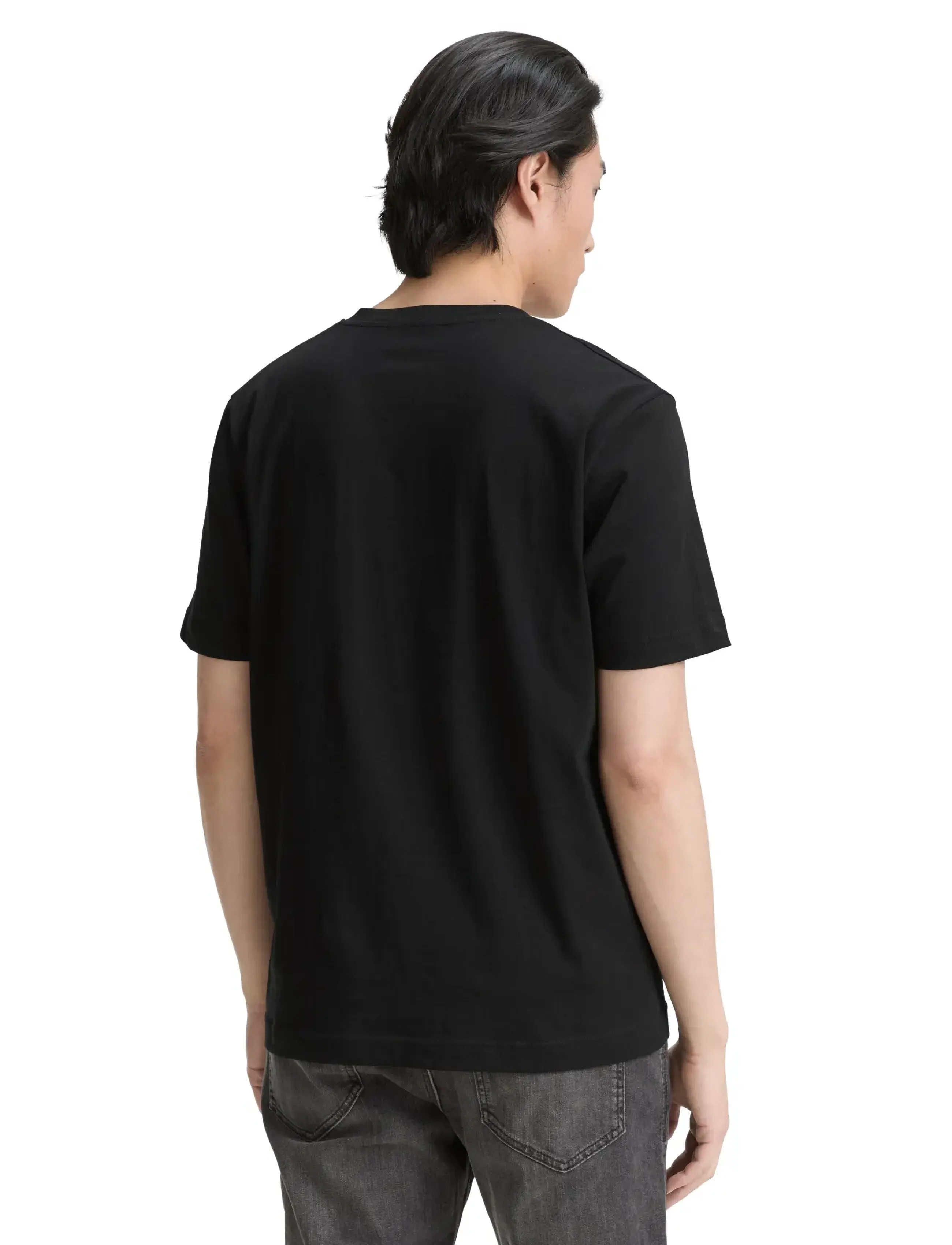 Tom Tailor - double pack v-neck tee - stuttermabolir með v-hálsmáli - black - 2