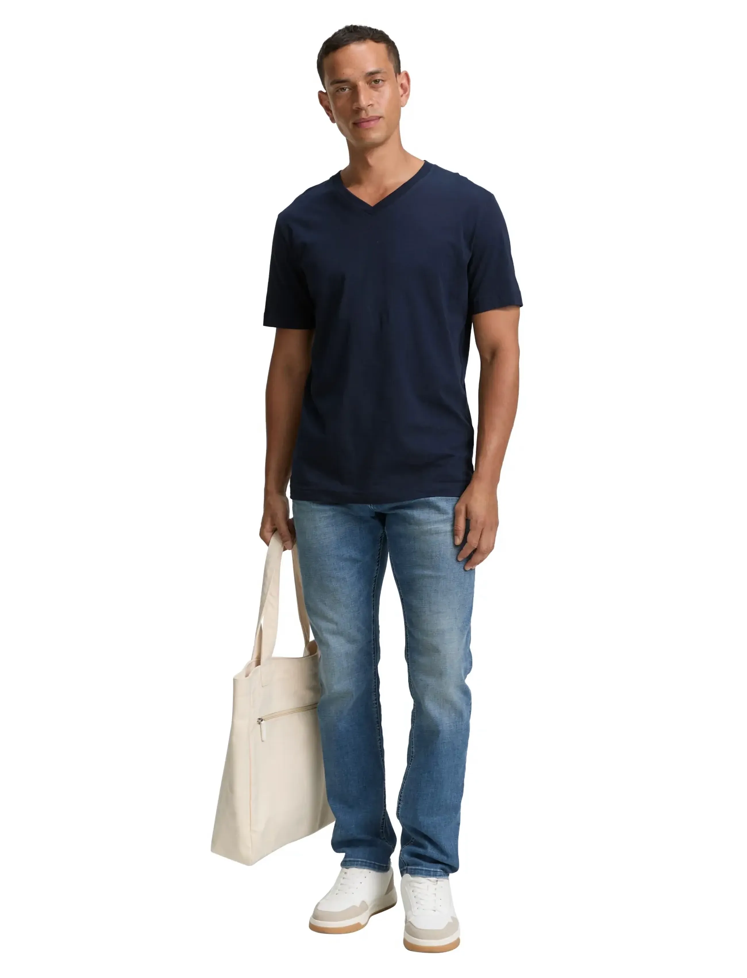 Tom Tailor double pack v-neck tee - Kleidung - SKY CAPTAIN BLUE / navy