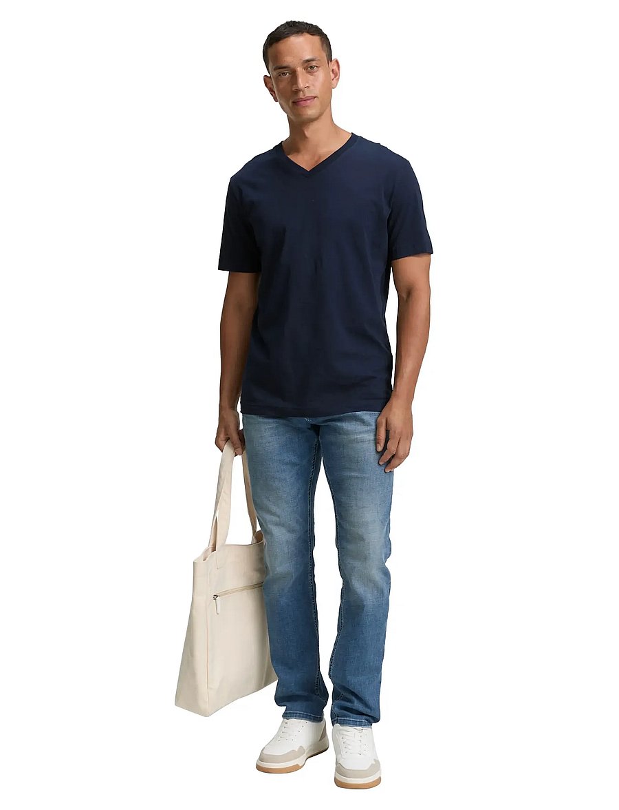 Tom Tailor - double pack v-neck tee - koszulki z dekoltem w serek - sky captain blue - 0