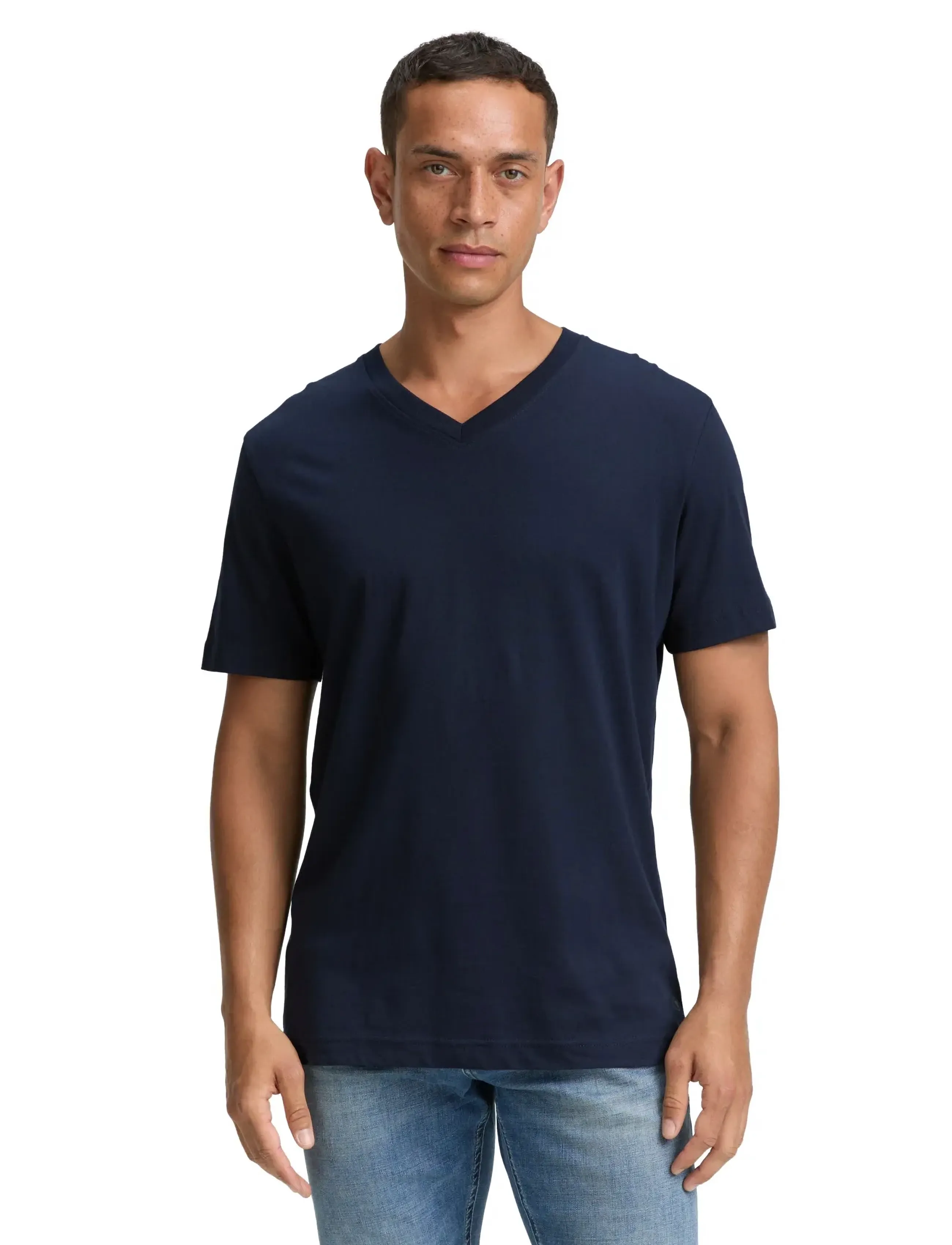 Tom Tailor - double pack v-neck tee - koszulki z dekoltem w serek - sky captain blue - 3
