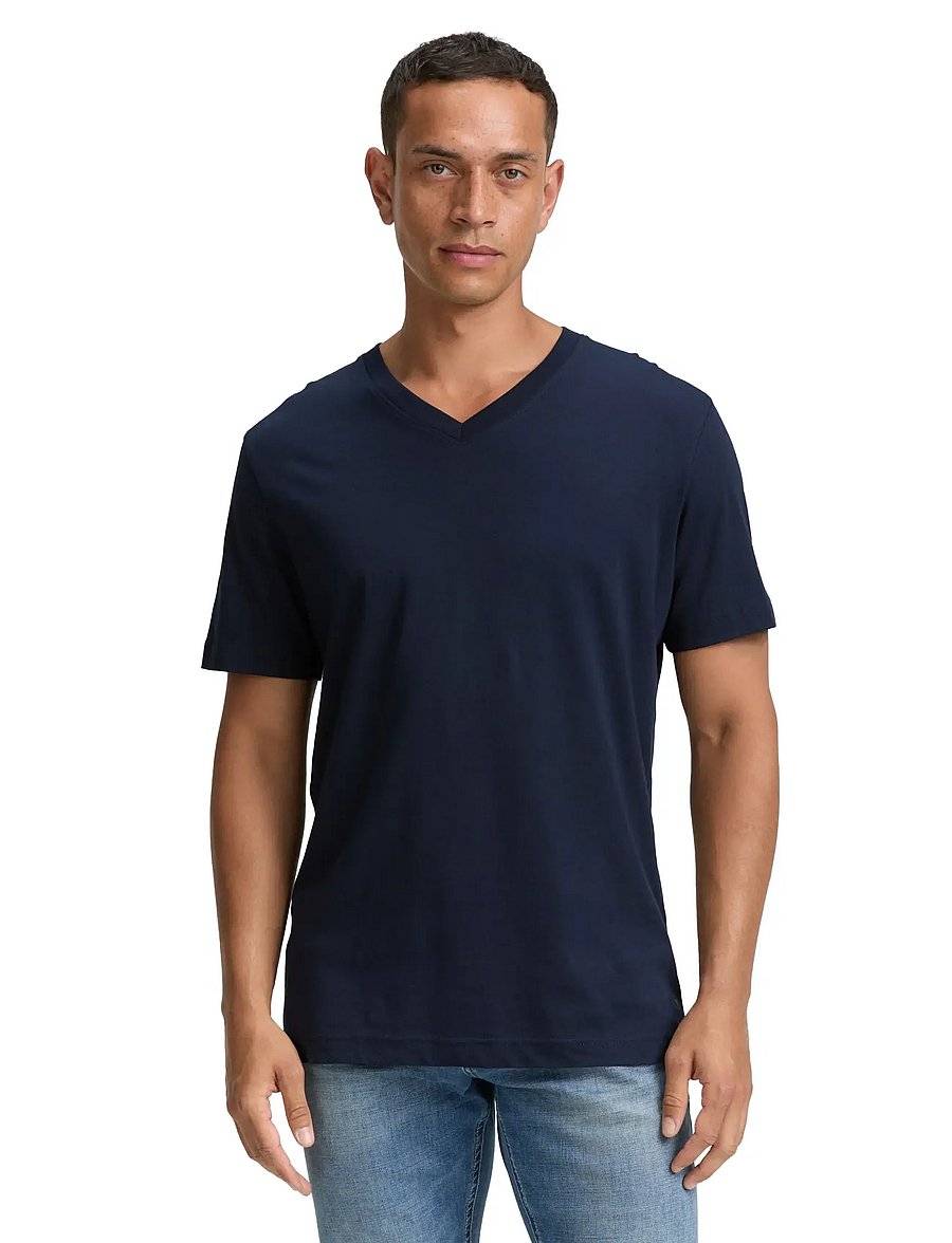 Tom Tailor - double pack v-neck tee - koszulki z dekoltem w serek - sky captain blue - 3
