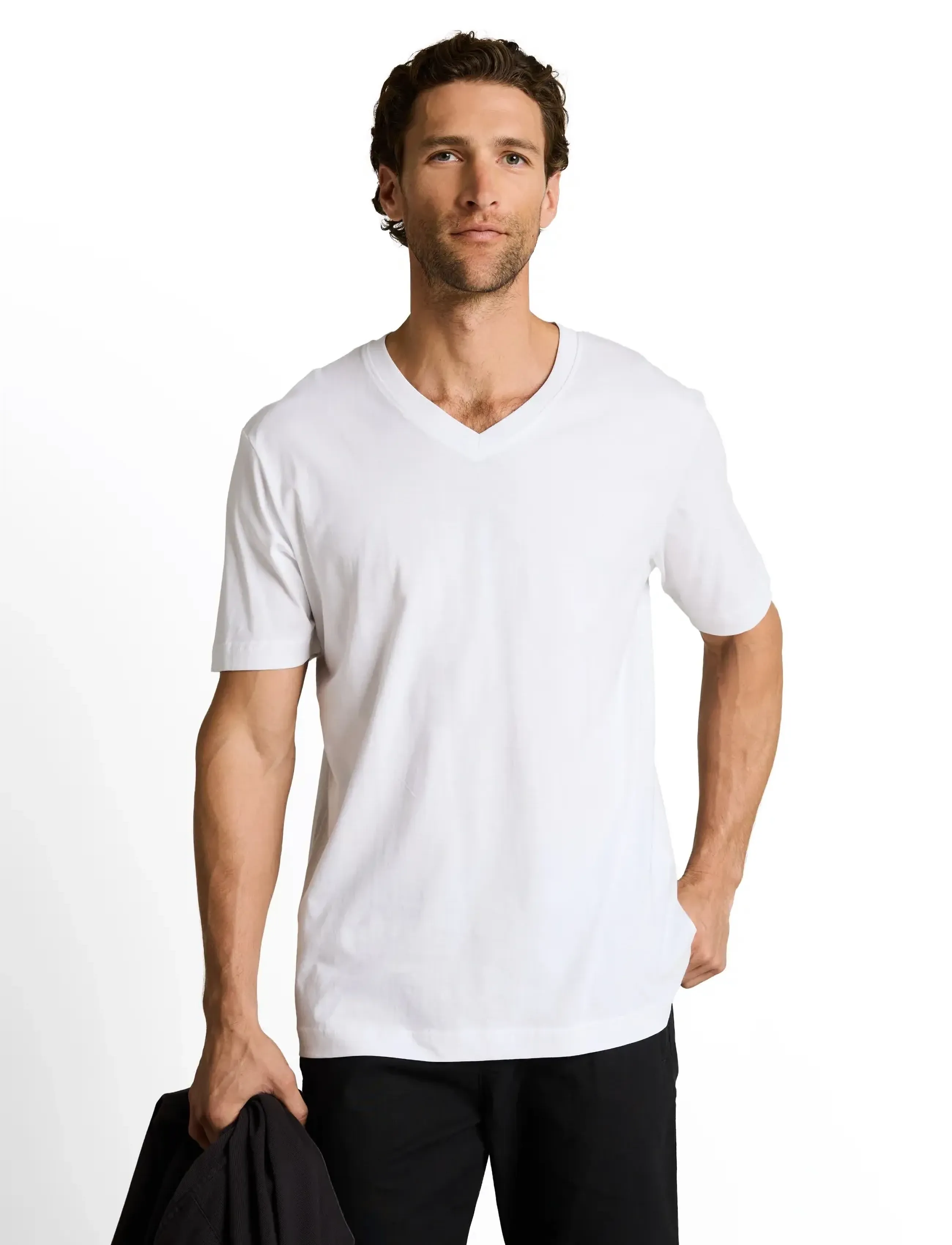 Tom Tailor - double pack v-neck tee - madalaimad hinnad - white 2 - 2