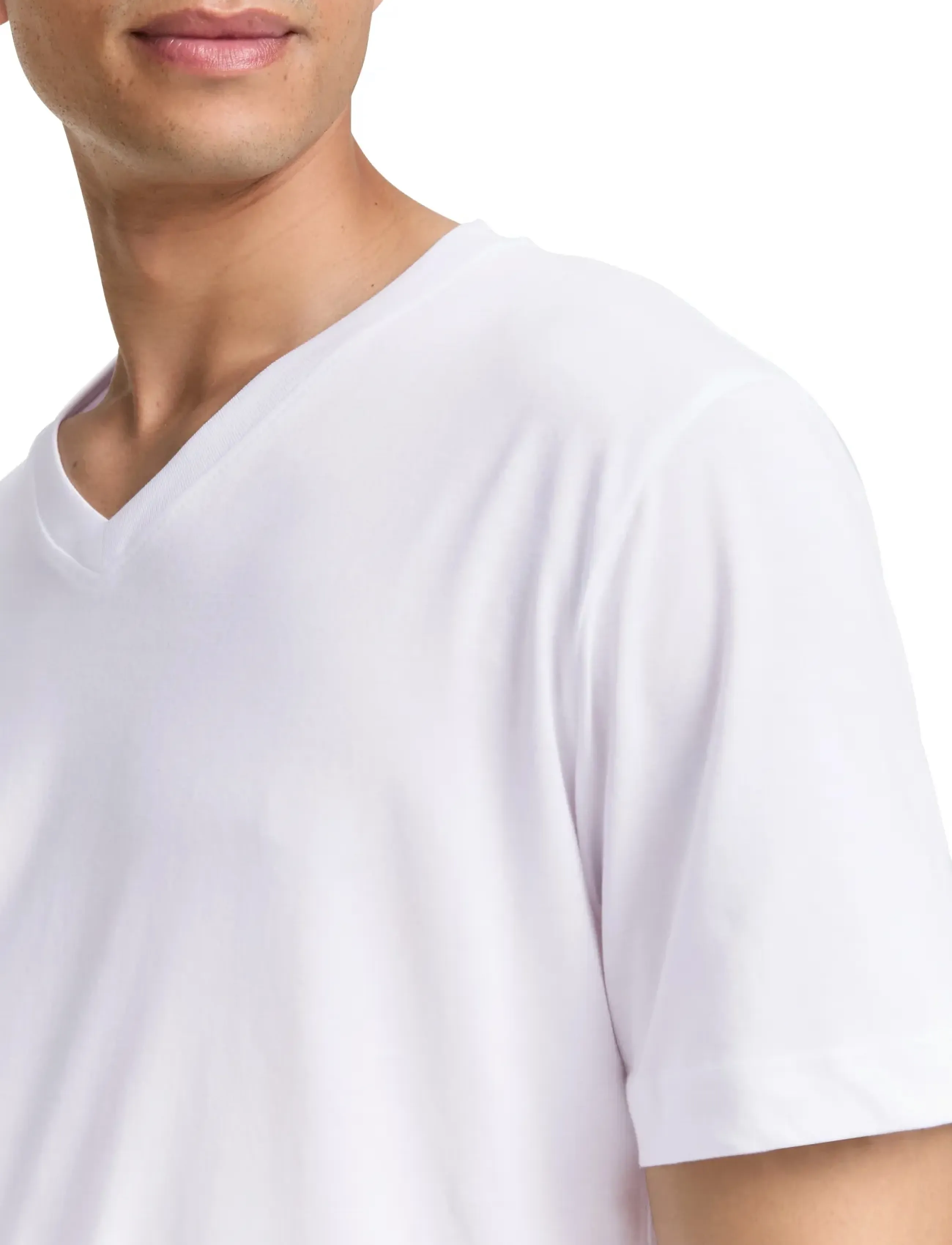 Tom Tailor - double pack v-neck tee - madalaimad hinnad - white - 3
