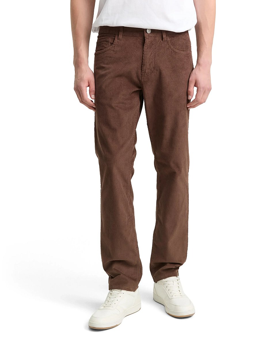 Tom Tailor - TOM TAILOR Marvin corduroy - casual byxor - bag brown - 0