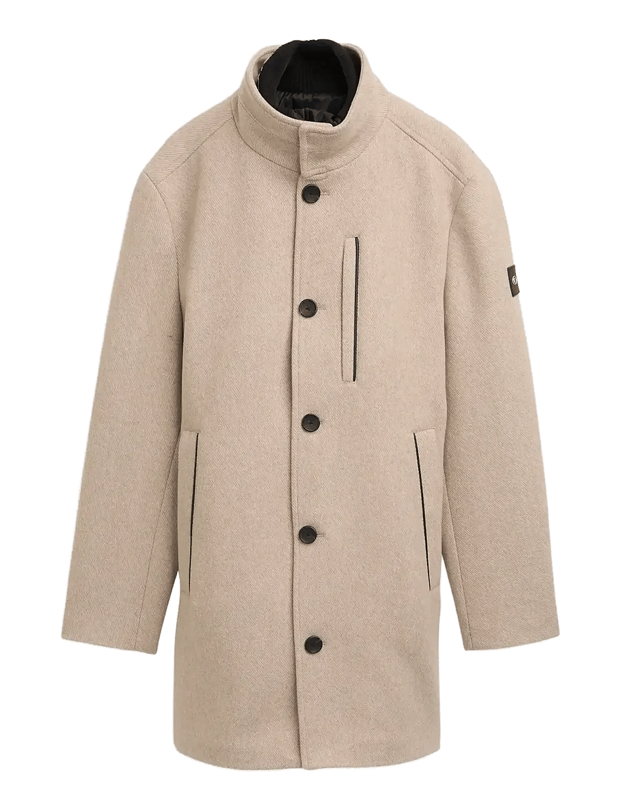 Tom Tailor - 2 in 1 wool coat - taupe wool twill - 1