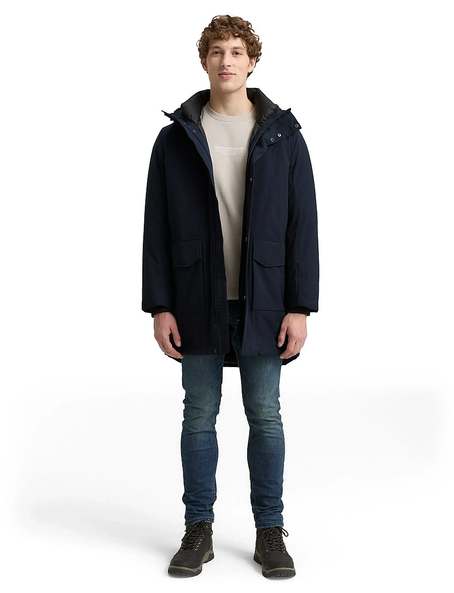 Tom Tailor - tech hooded parka - parkas - sky captain blue - 3