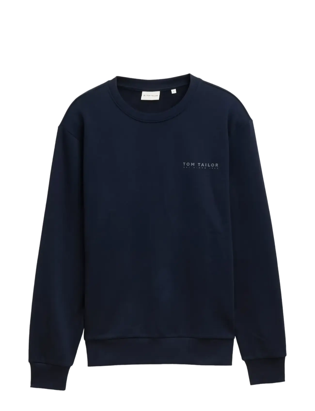Tom Tailor printed crew neck sweater - TOM TAILOR - SKY CAPTAIN BLUE / navy