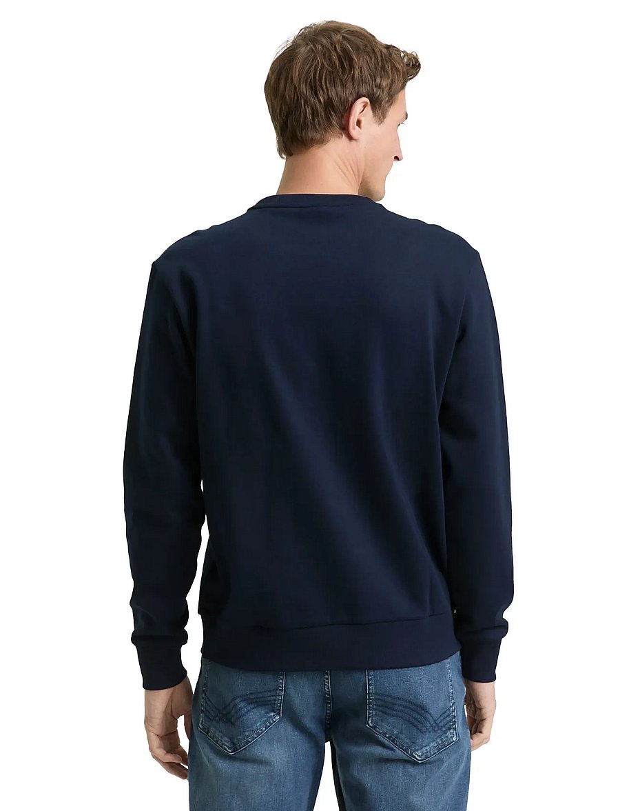 Tom Tailor - printed crew neck sweater - collections - sky captain blue - 2