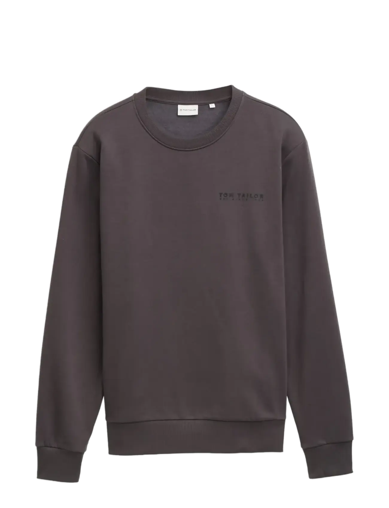Tom Tailor printed crew neck sweater - TOM TAILOR - TARMAC GREY / grey