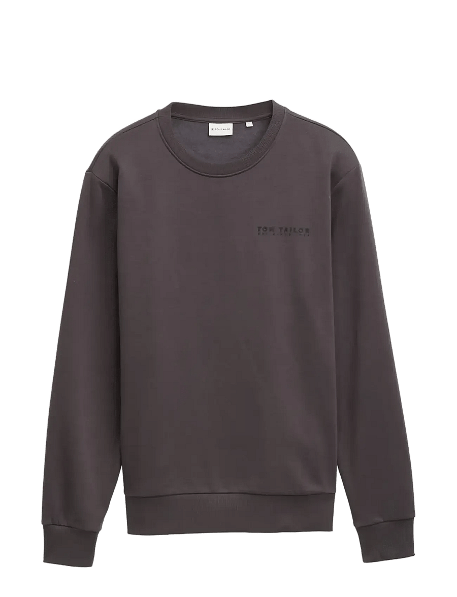Tom Tailor - printed crew neck sweater - dressipluusid - tarmac grey - 1