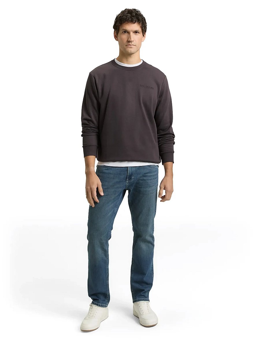 Tom Tailor - printed crew neck sweater - dressipluusid - tarmac grey - 0