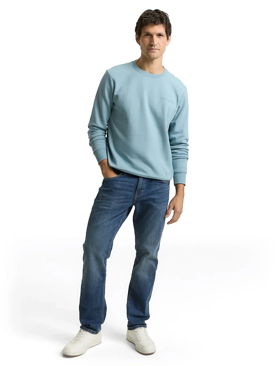 Tom Tailor - printed crew neck sweater - collections - tourmaline - 0