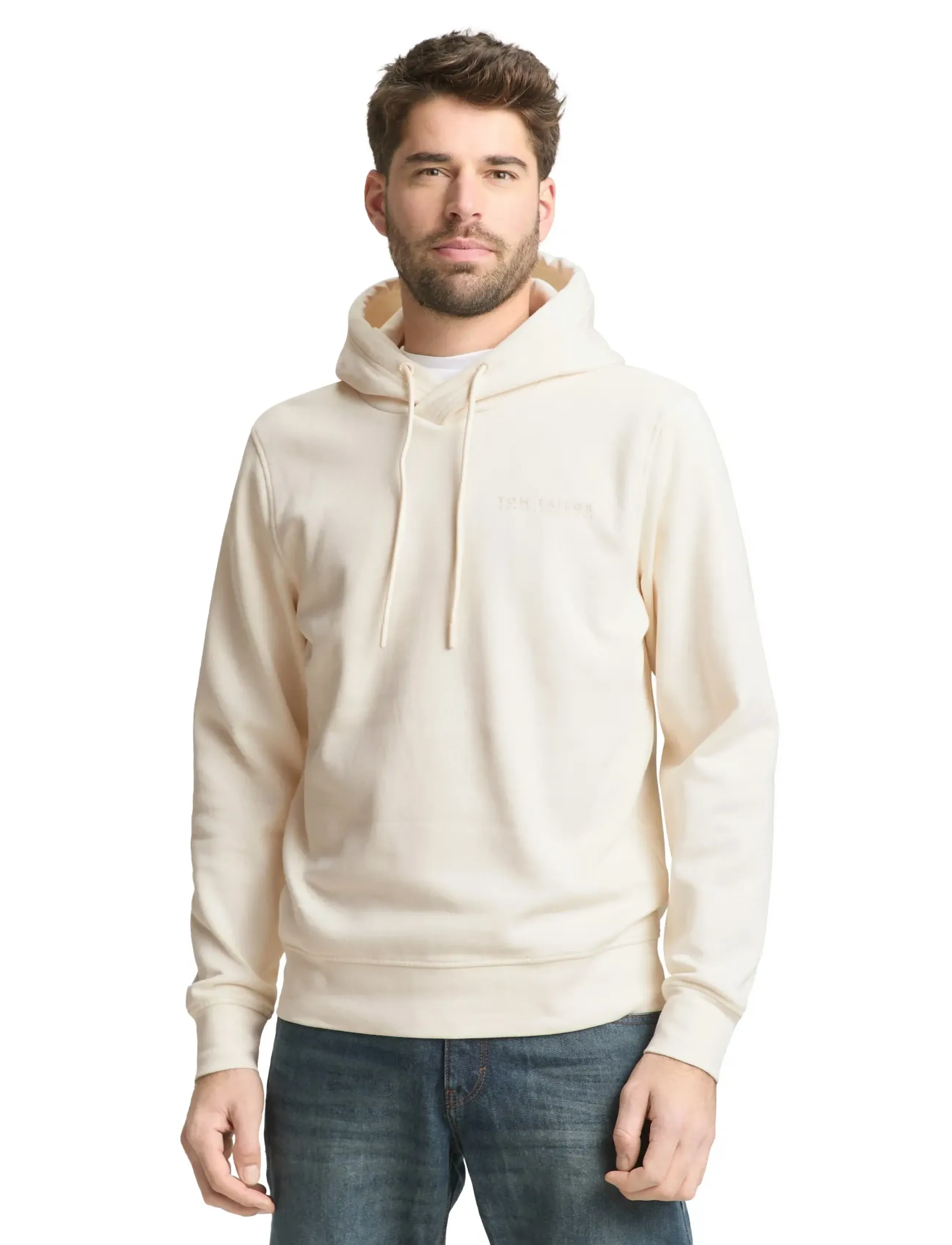Tom Tailor - basic hoodie - džemperiai su gobtuvu - gardenia white - 4