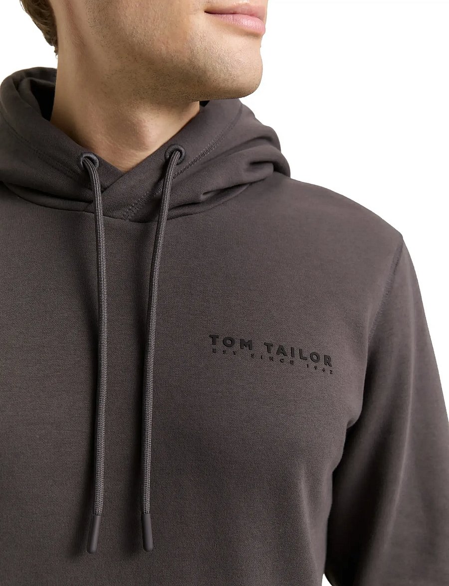 Tom Tailor - basic hoodie - kapuzenpullover - tarmac grey - 3