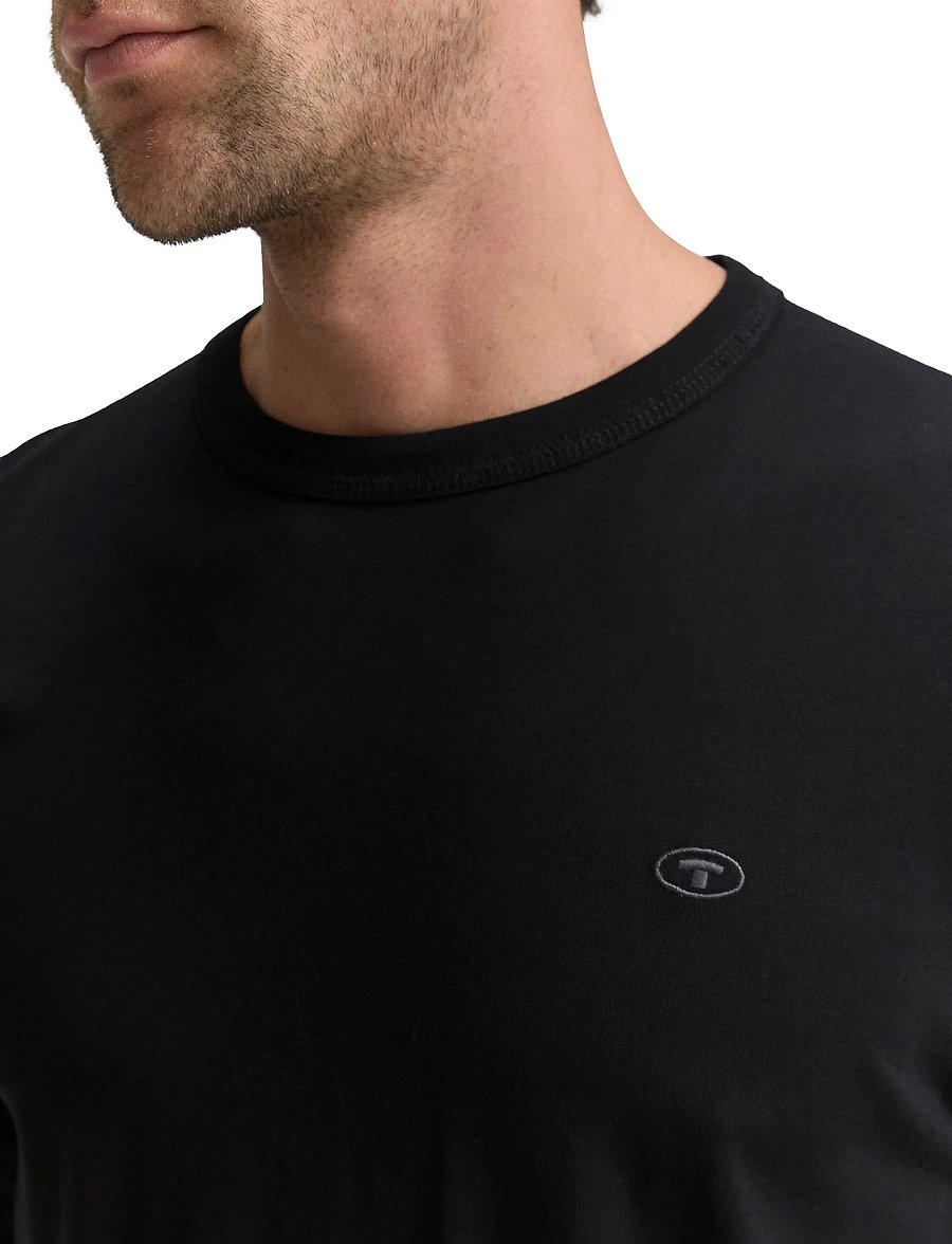 Tom Tailor - basic longsleeve - långärmade t-shirts - black - 4
