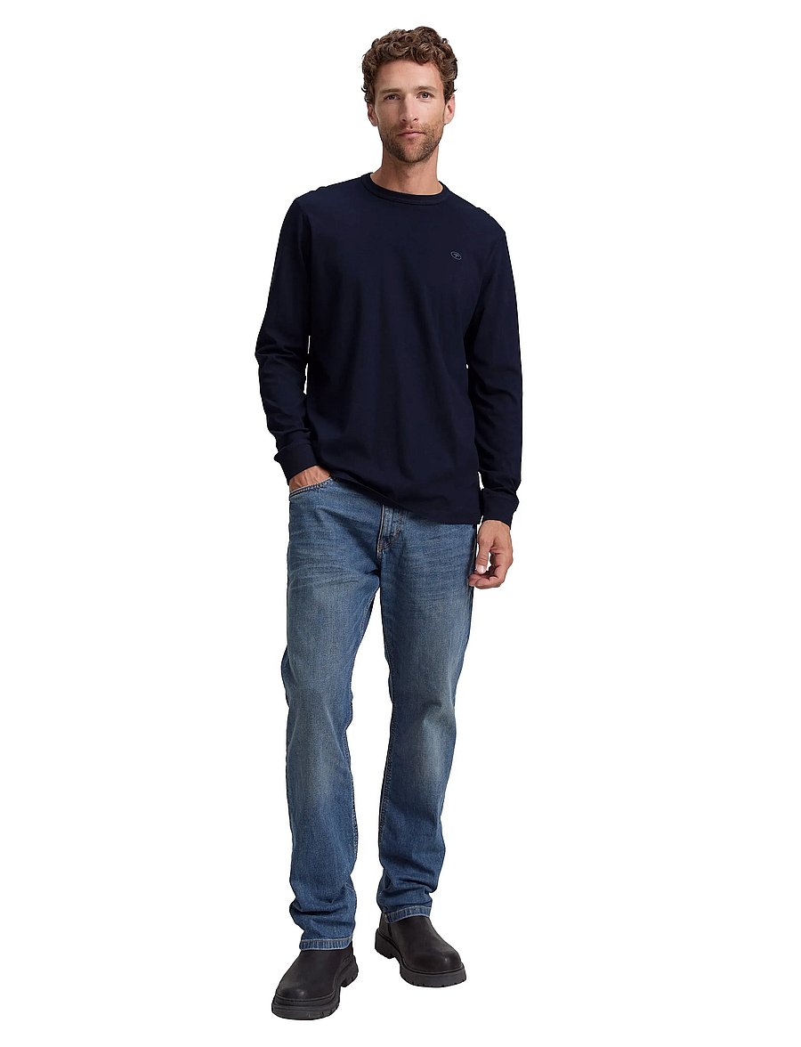 Tom Tailor - basic longsleeve - långärmade t-shirts - sky captain blue - 0