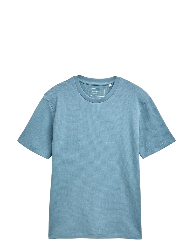 Tom Tailor - structured t-shirt - kurzärmelig - citadel blue - 1