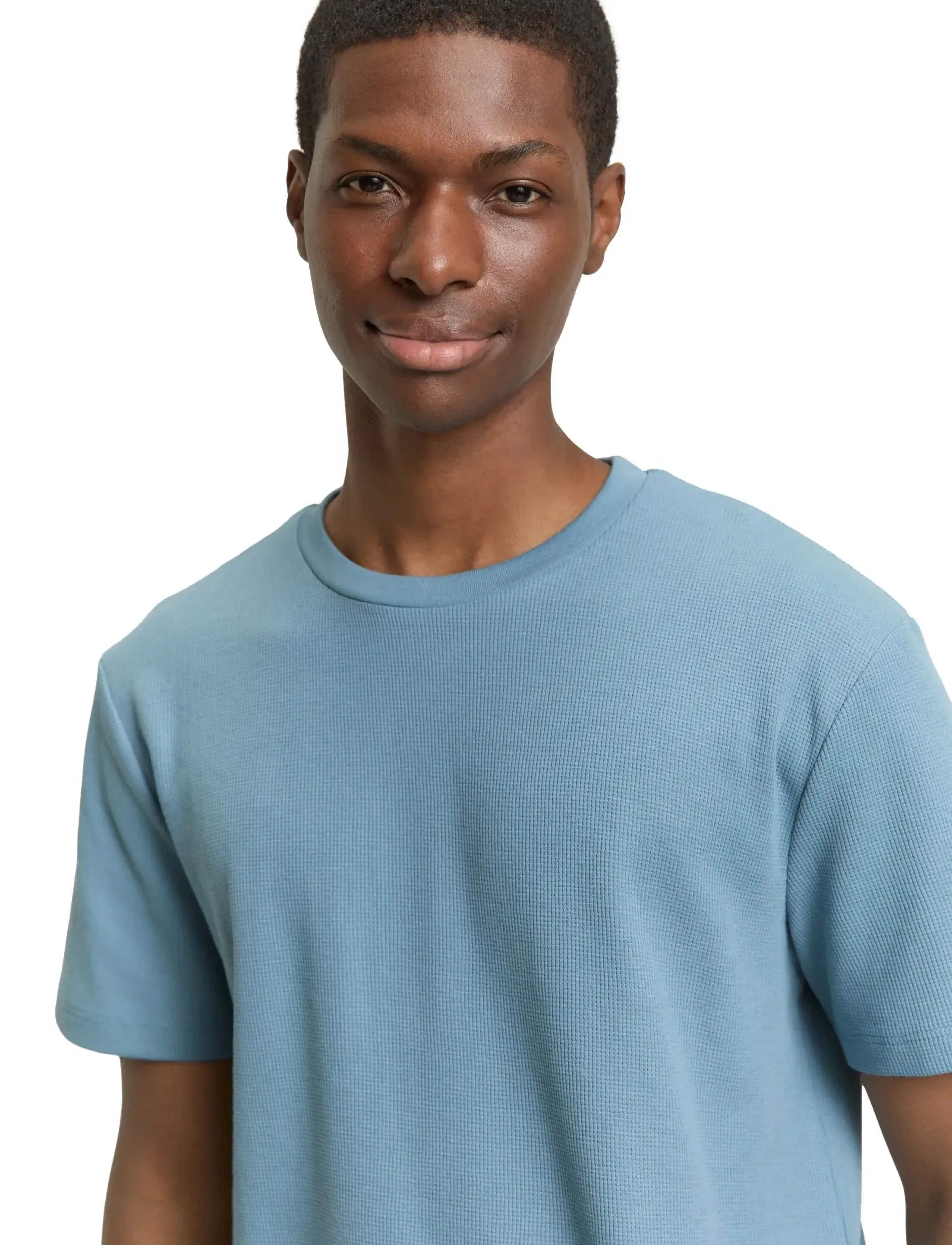 Tom Tailor - structured t-shirt - madalaimad hinnad - citadel blue - 2