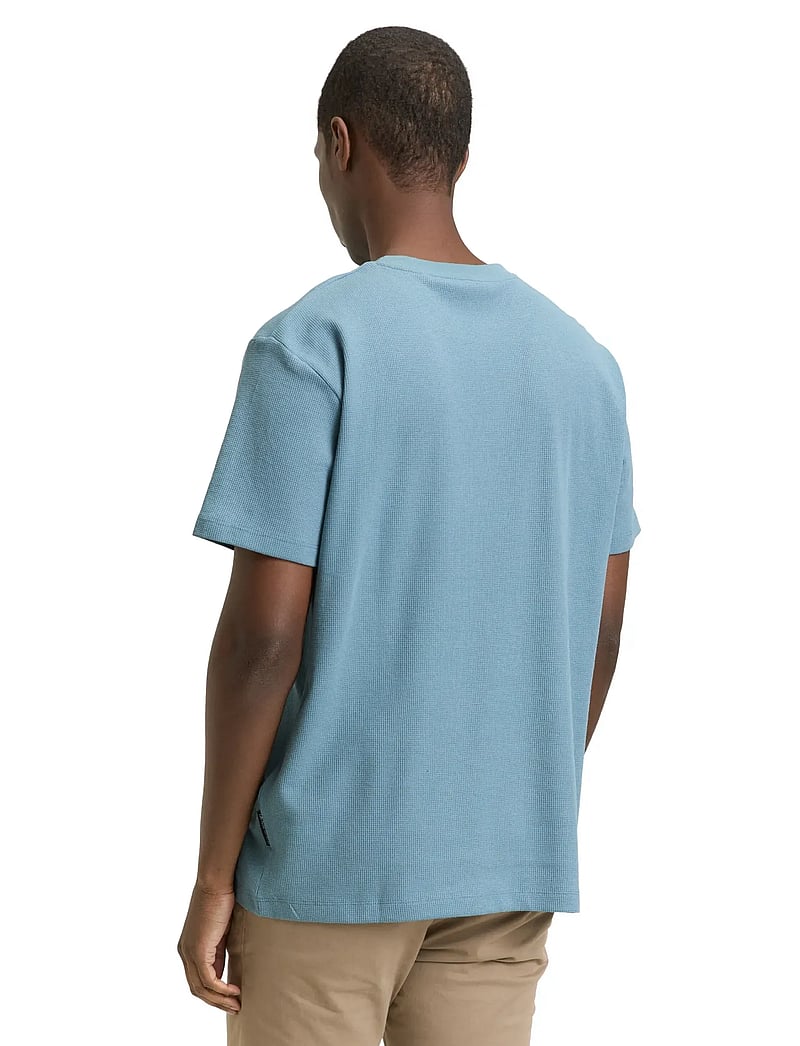 Tom Tailor - structured t-shirt - kurzärmelig - citadel blue - 3