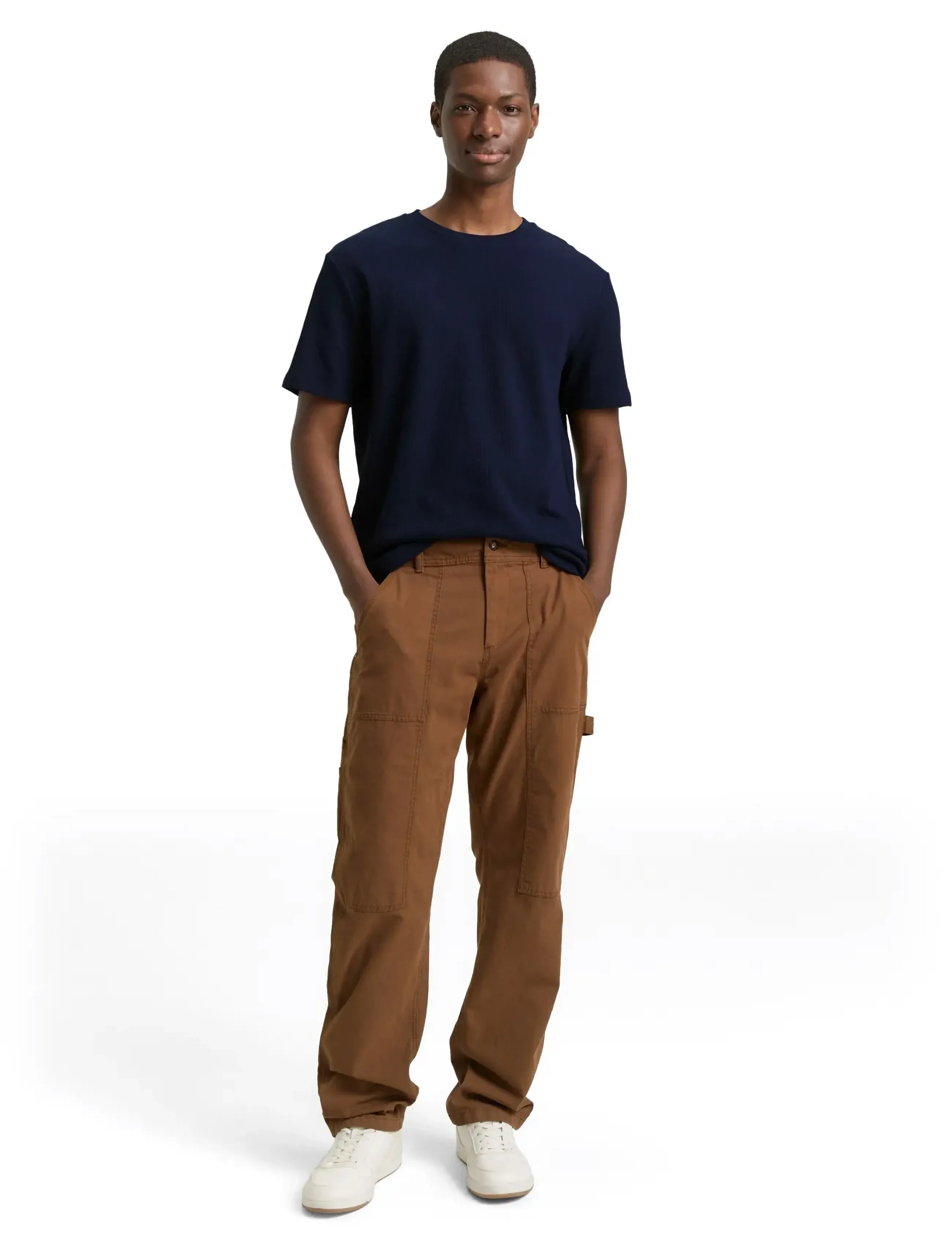 Tom Tailor structured t-shirt - Riided - SKY CAPTAIN BLUE / navy