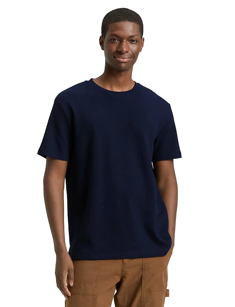 Tom Tailor - structured t-shirt - kurzärmelig - sky captain blue - 3