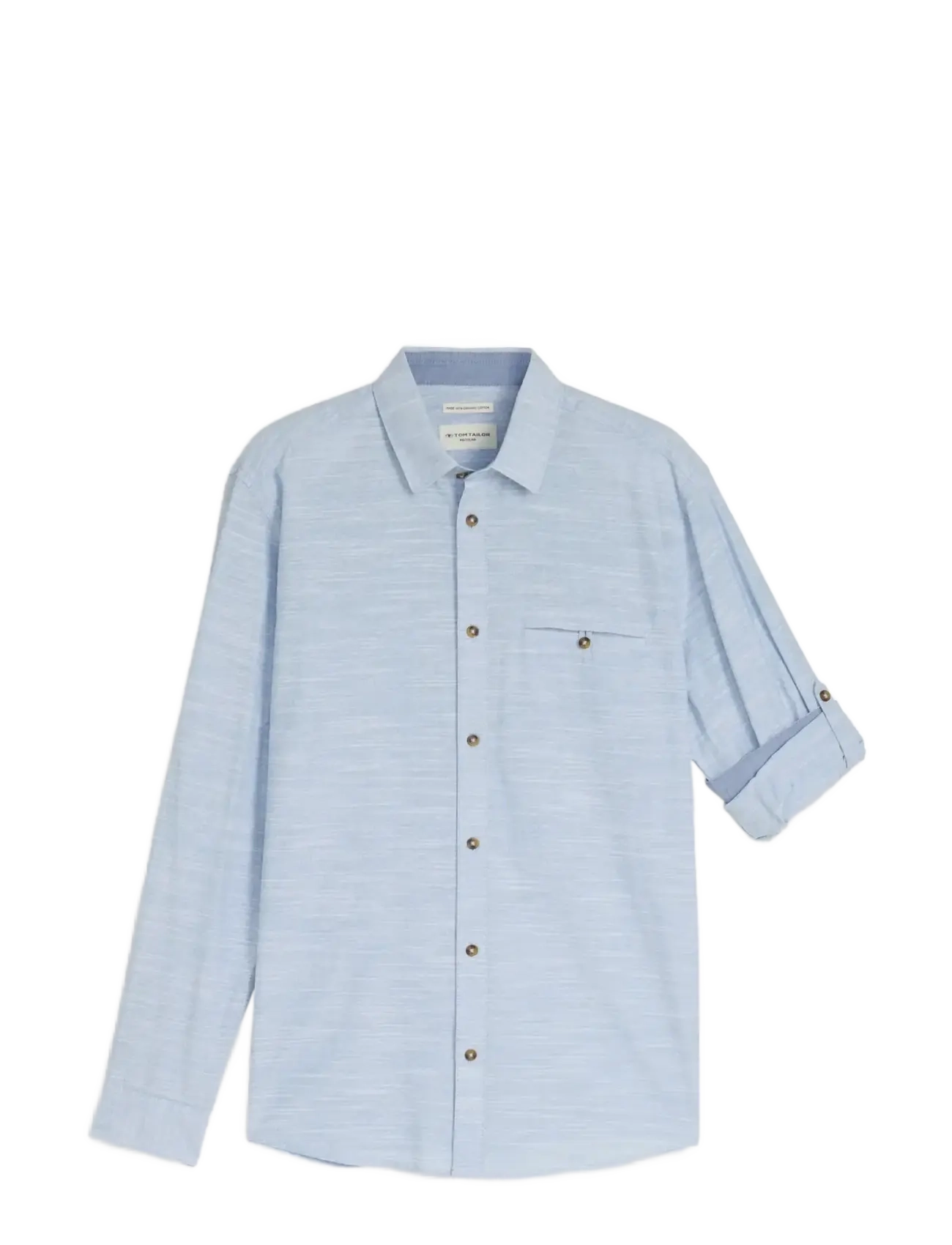 Tom Tailor structured shirt - TOM TAILOR - BLUE PETROL STRUCTURE / blue