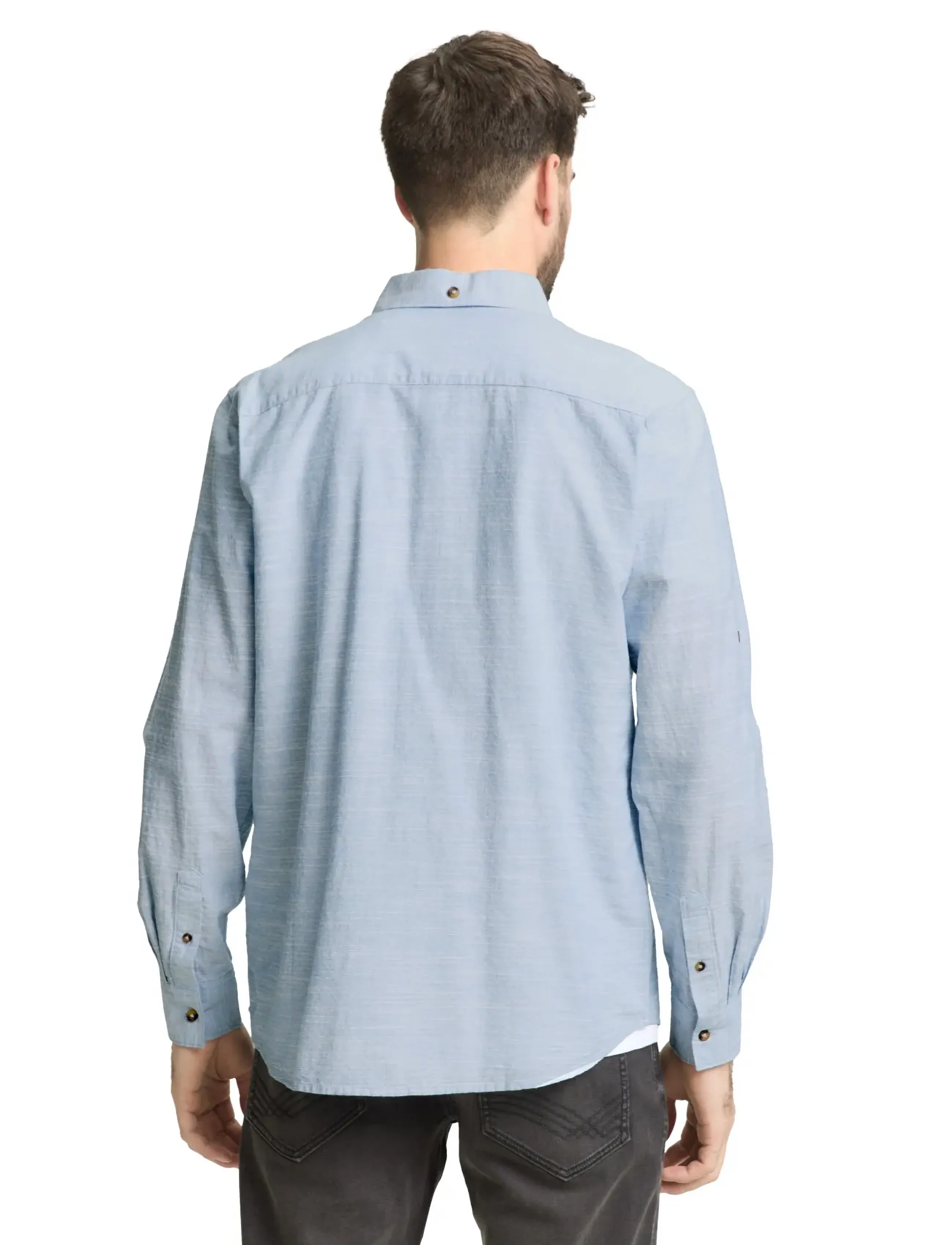 Tom Tailor - structured shirt - casual shirts - blue petrol structure - 2